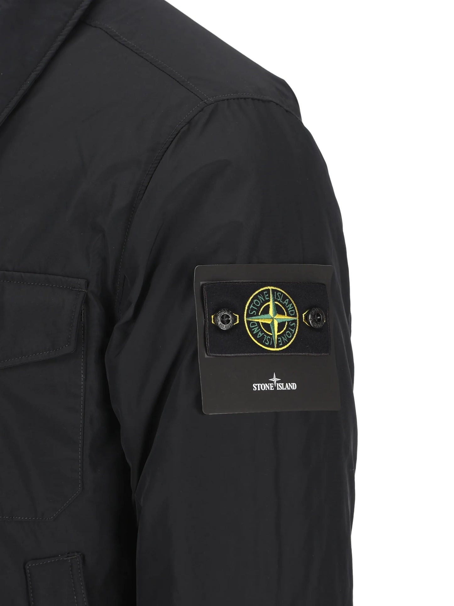 Micro Reps logo-patch shirt jacket