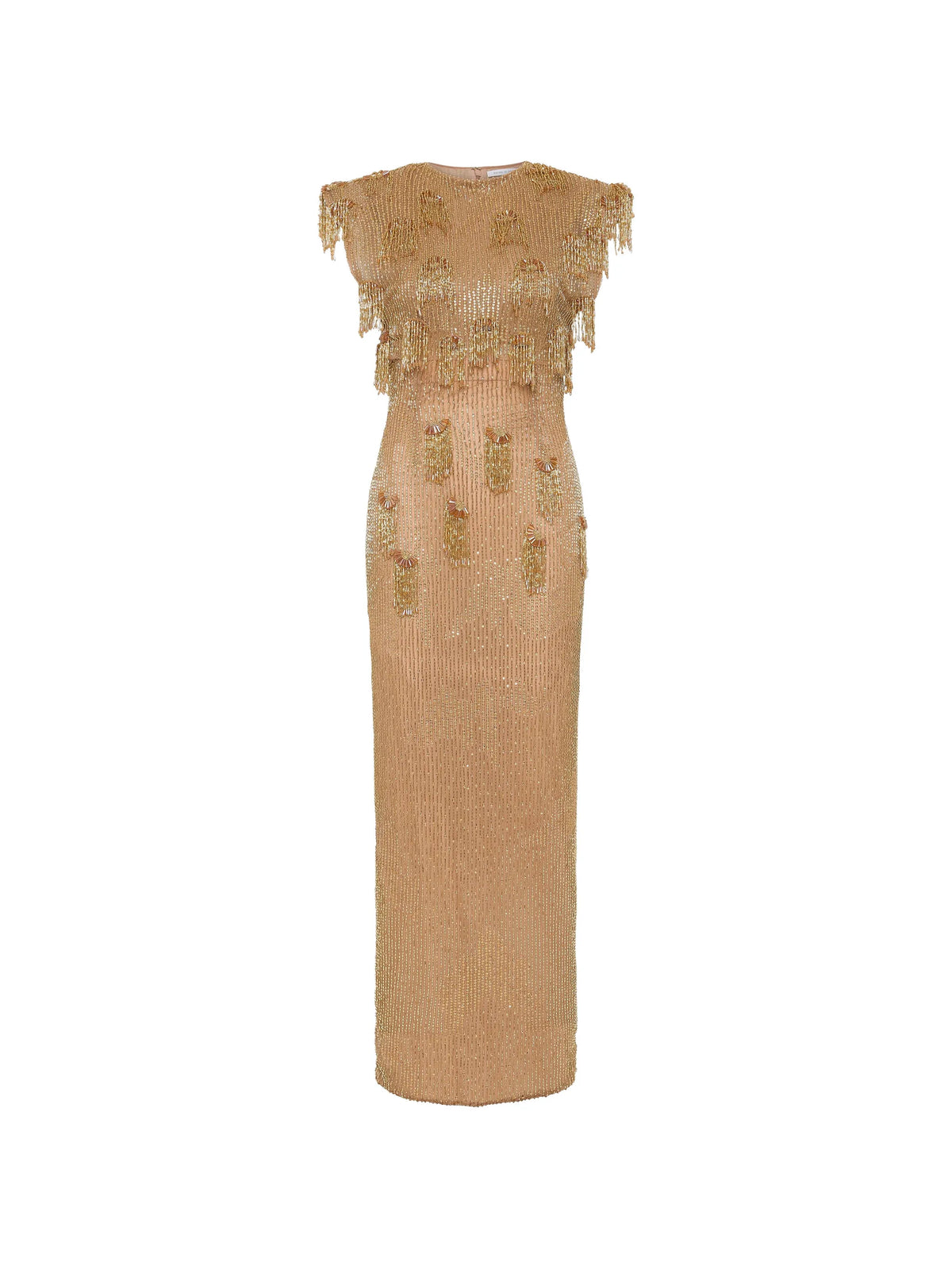 Lani beaded fringe maxi dress