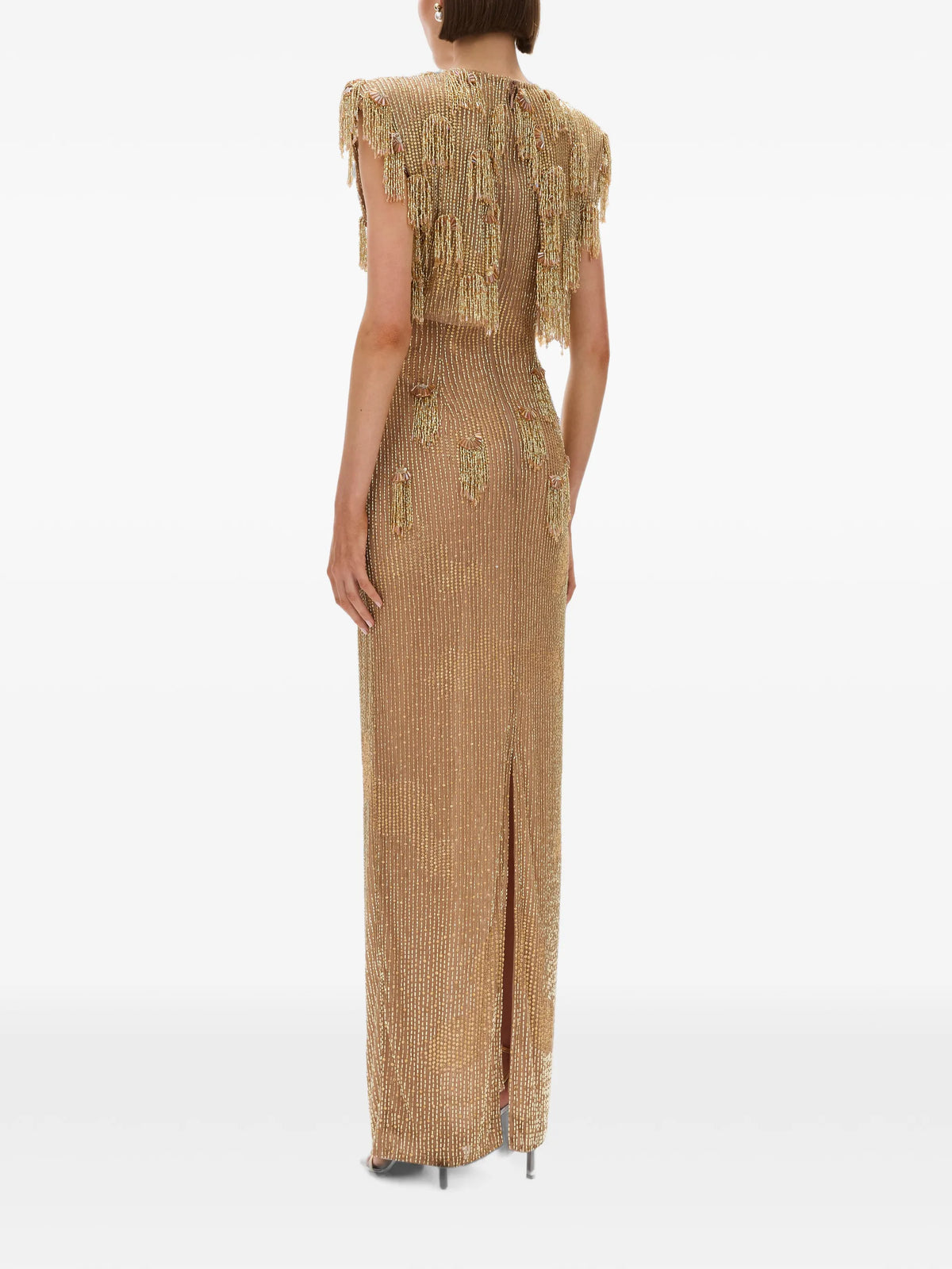 Lani beaded fringe maxi dress