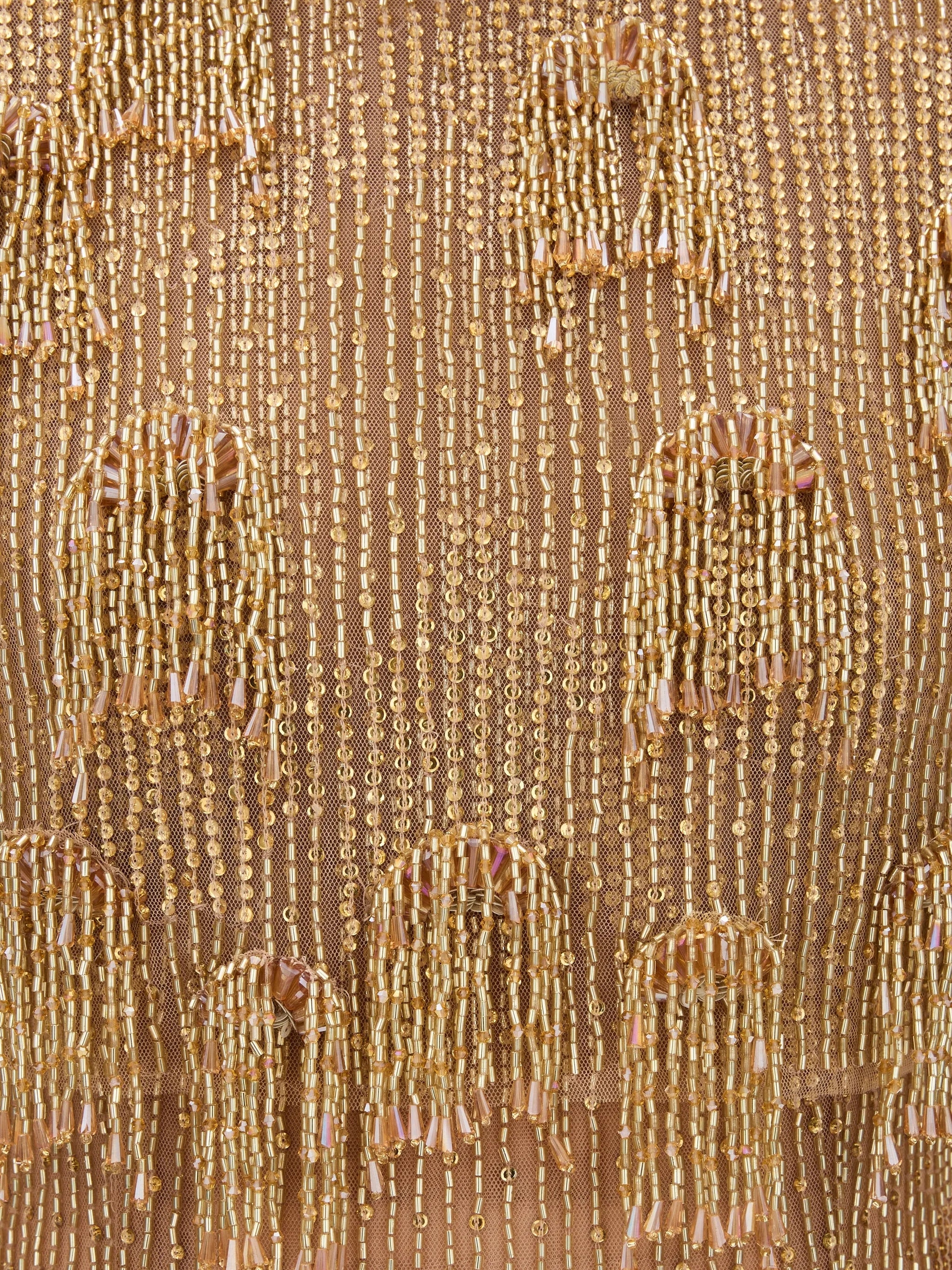 Lani beaded fringe maxi dress