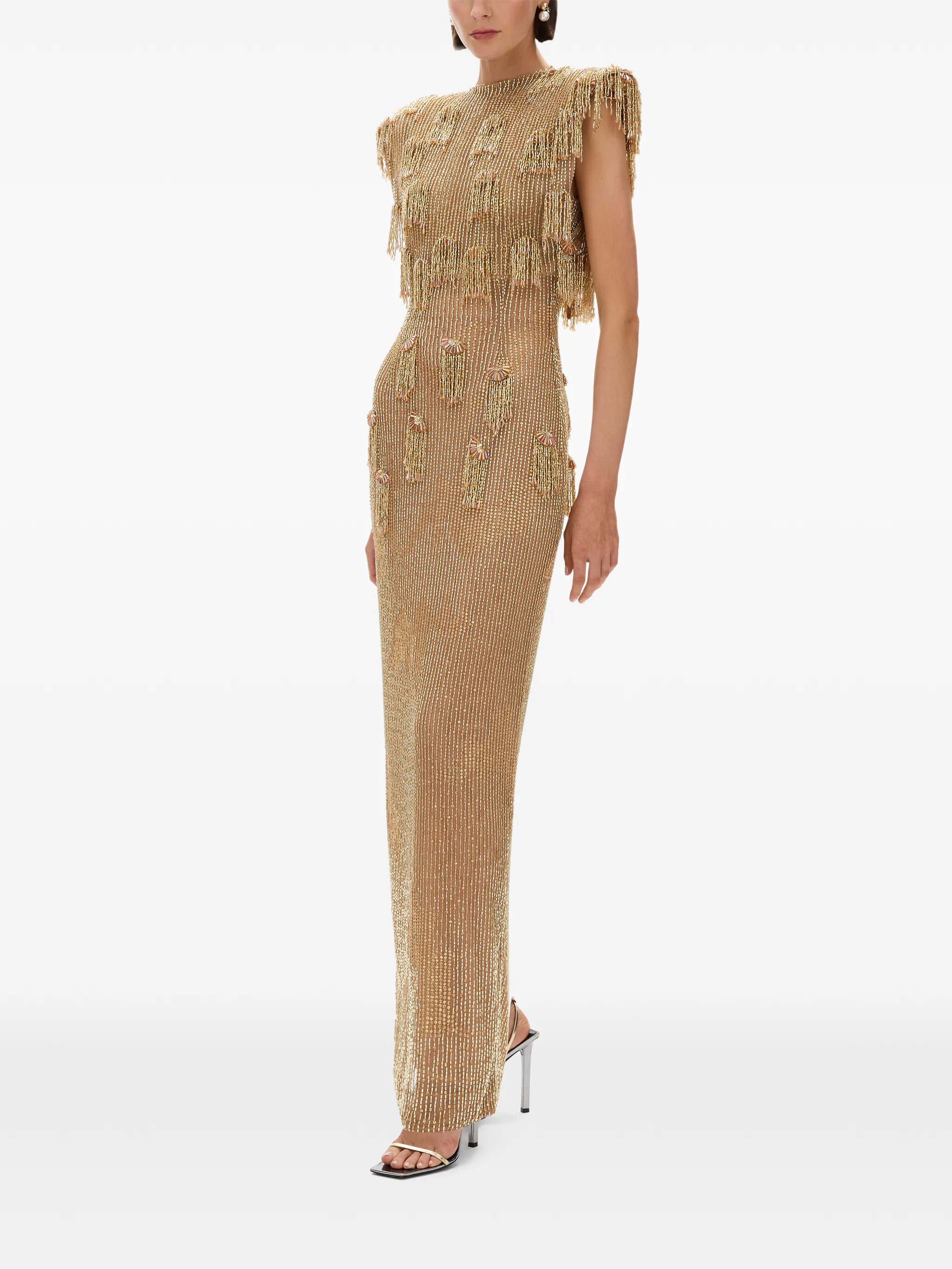 Lani beaded fringe maxi dress