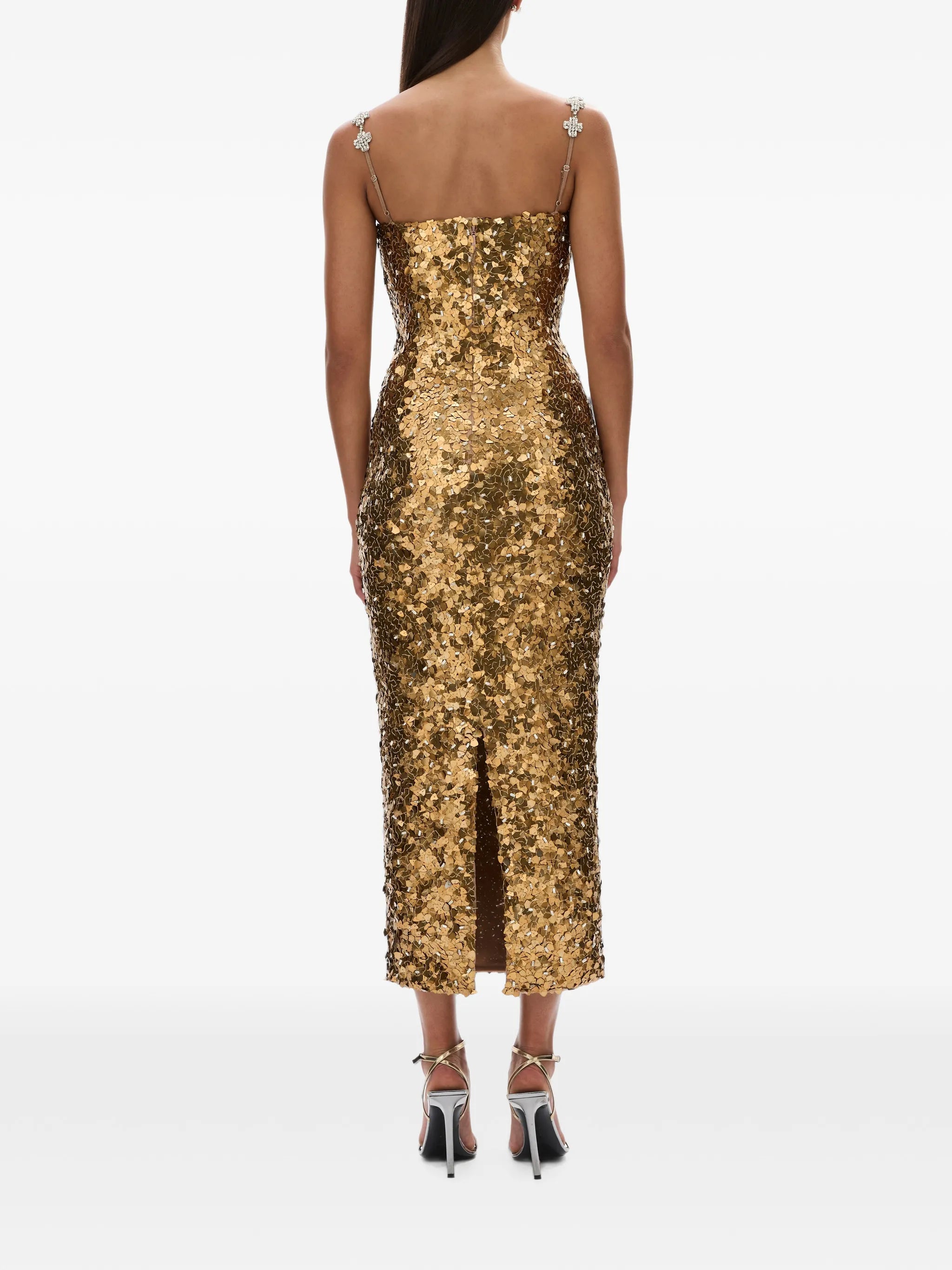 Karter sequin-embellished crystal-trimmed maxi dress