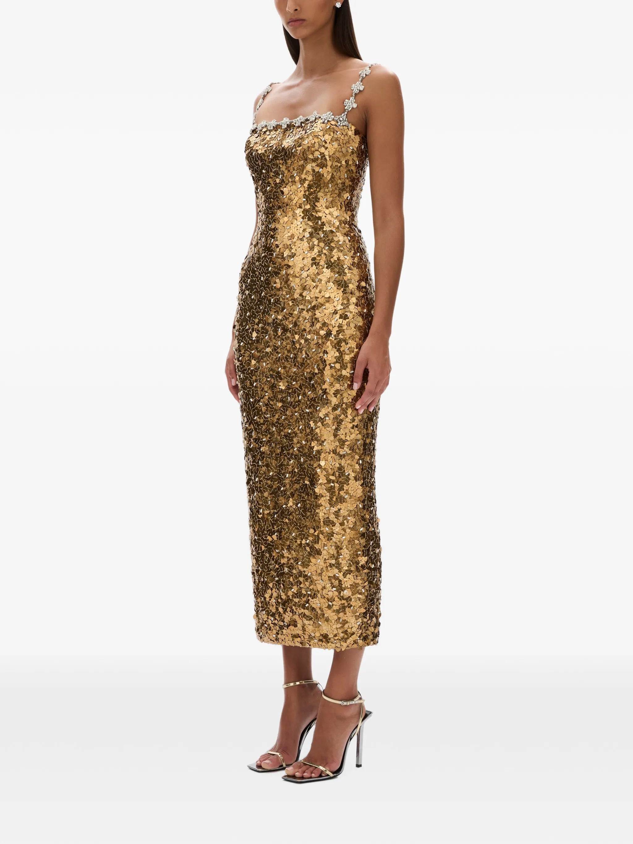 Karter sequin-embellished crystal-trimmed maxi dress