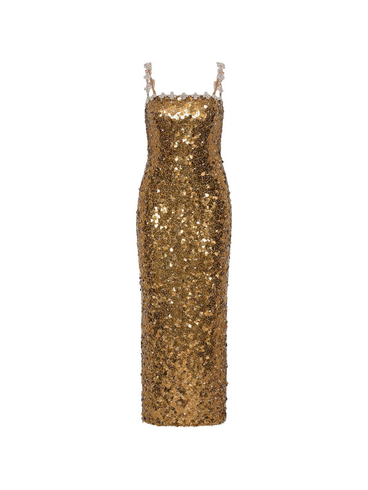 Karter sequin-embellished crystal-trimmed maxi dress