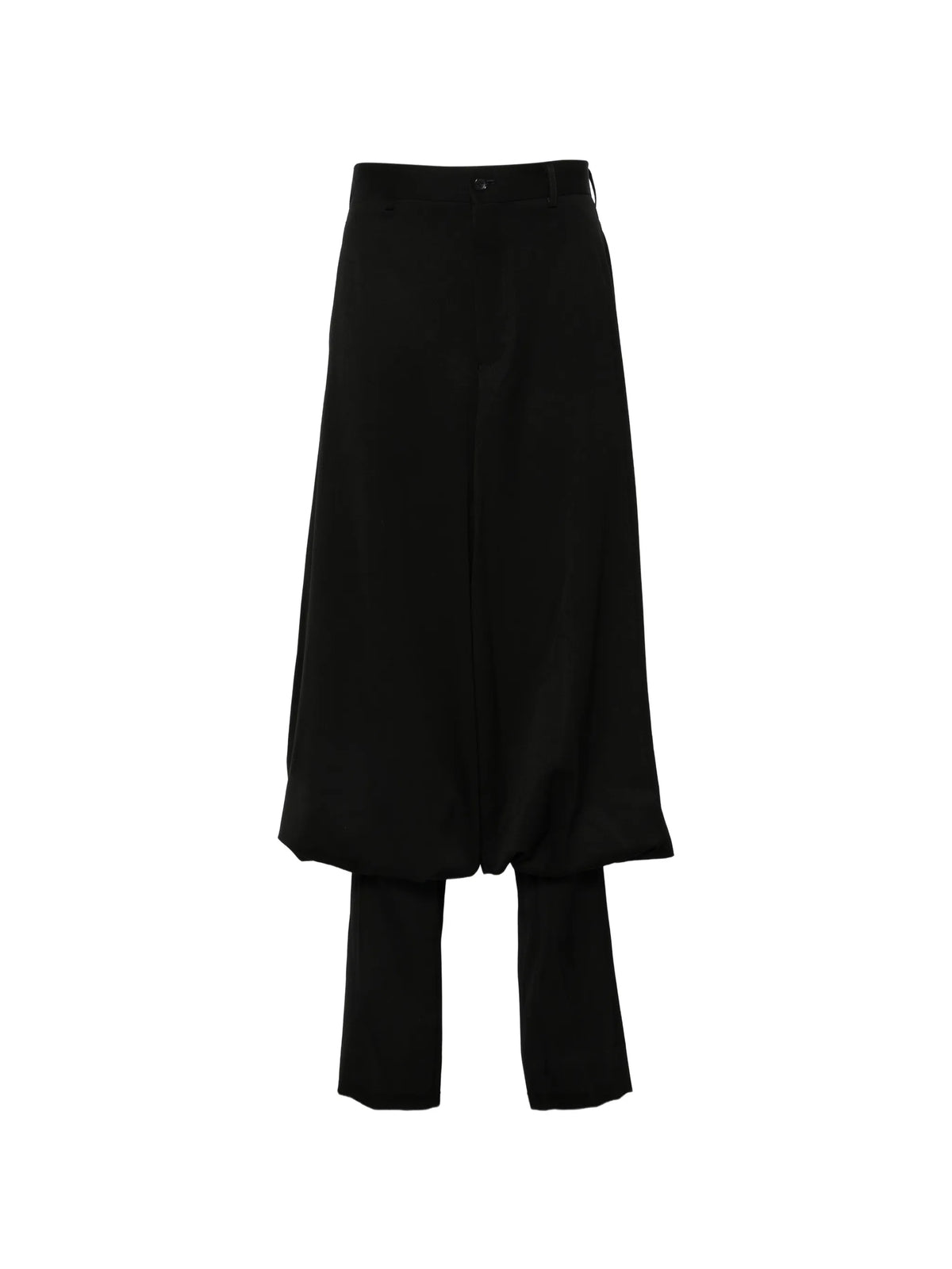 layered draped trousers