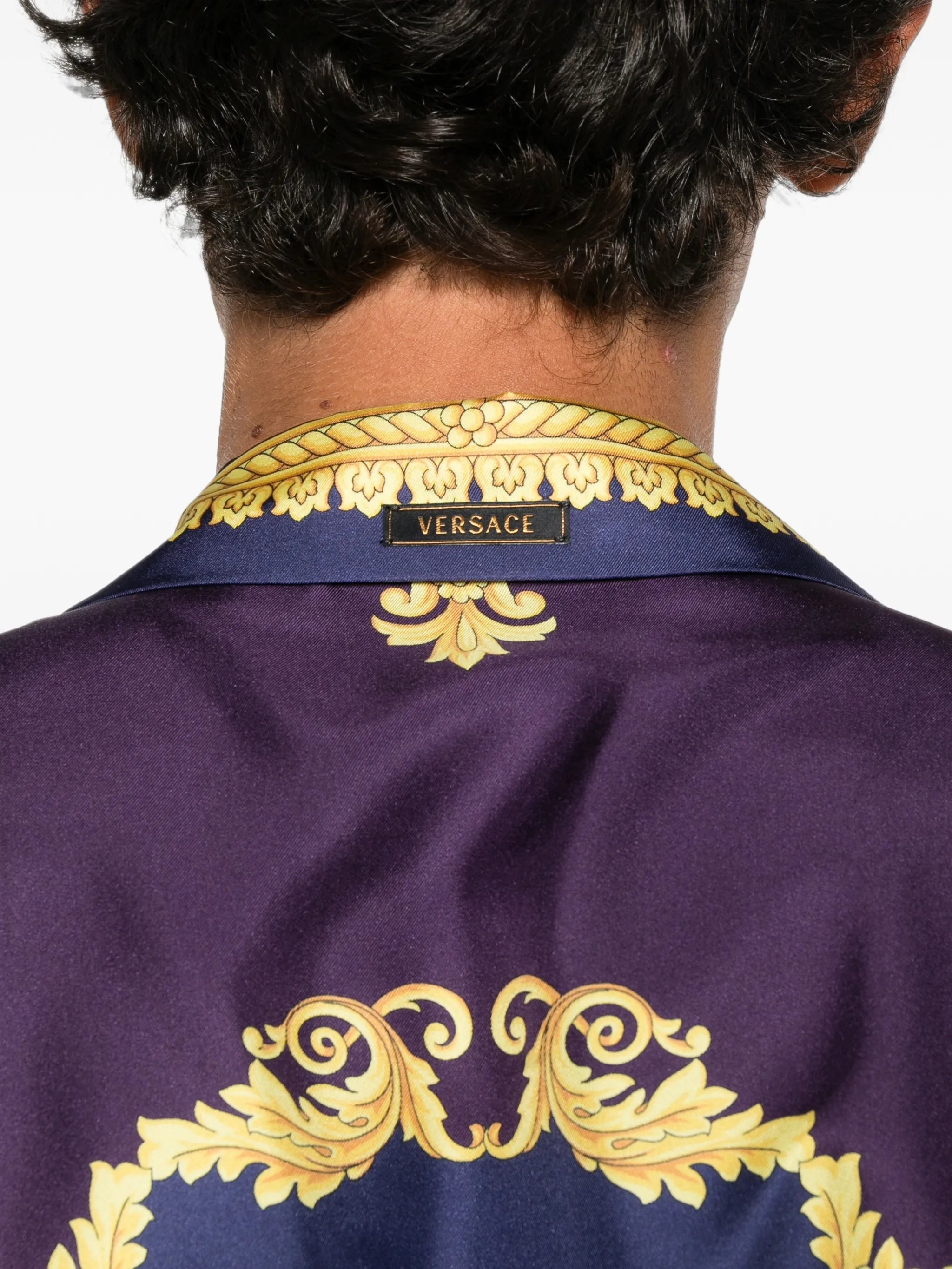 Barocco Foulard-print silk shirt