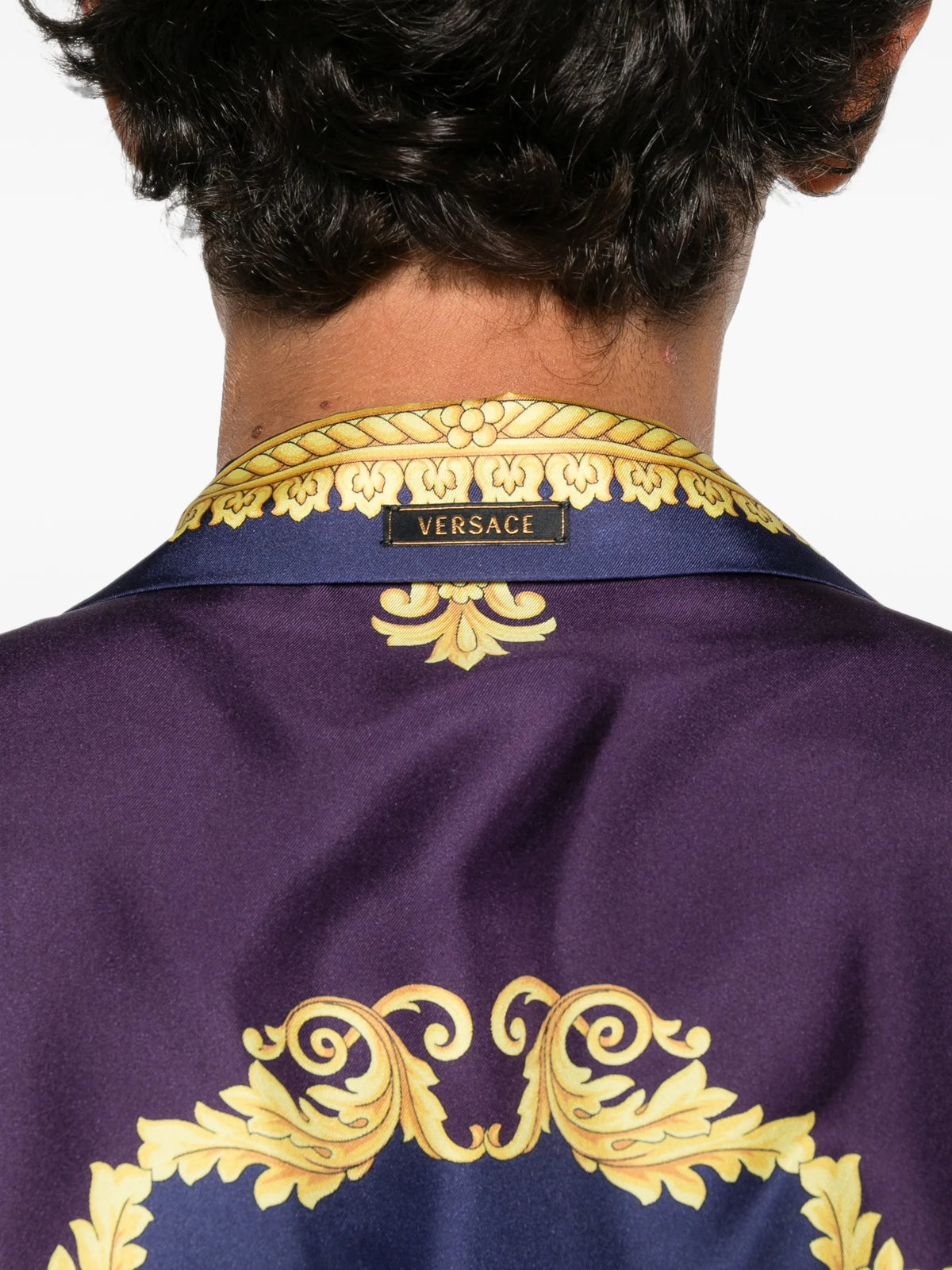 Barocco Foulard-print silk shirt