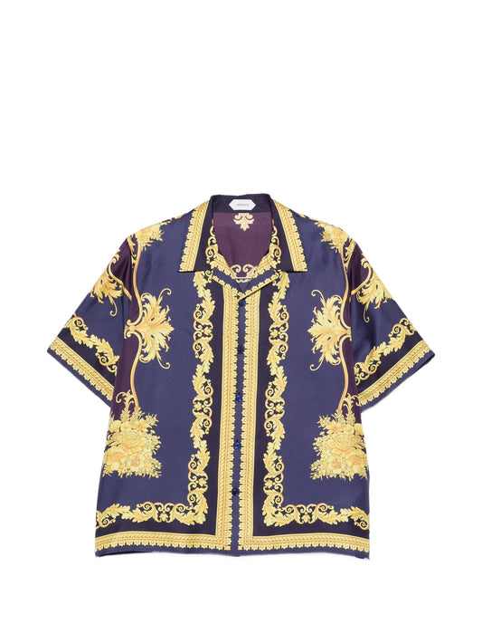Barocco Foulard-print silk shirt