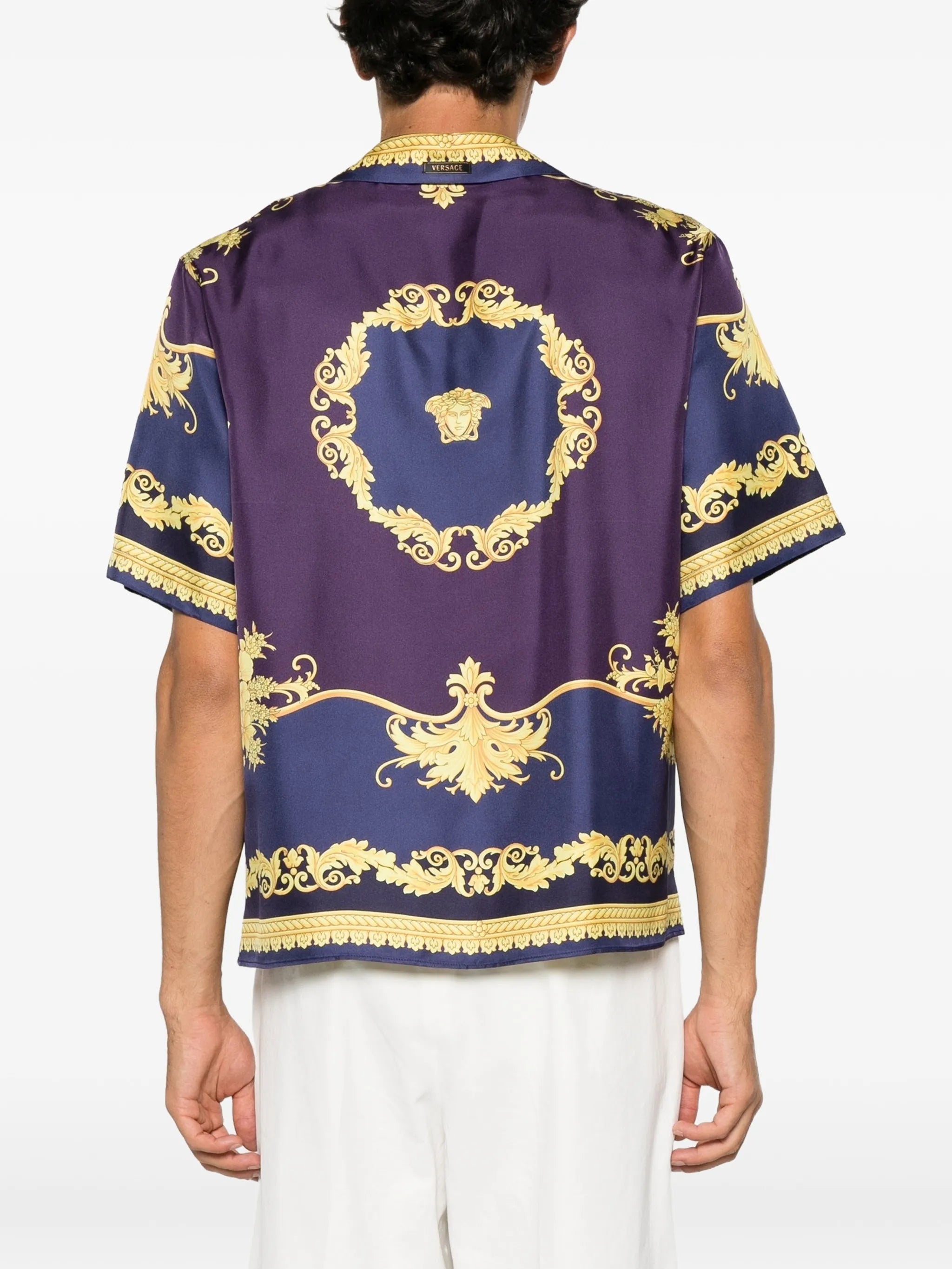Barocco Foulard-print silk shirt