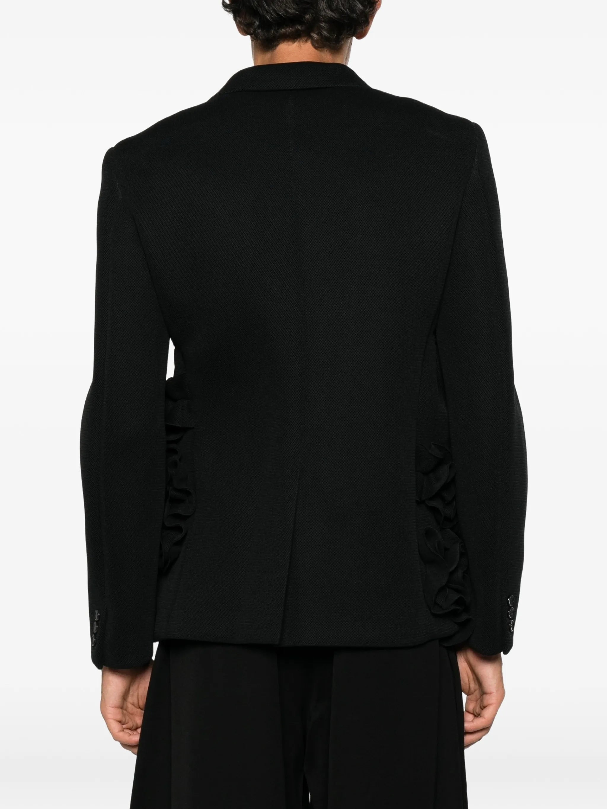 ruffled blazer