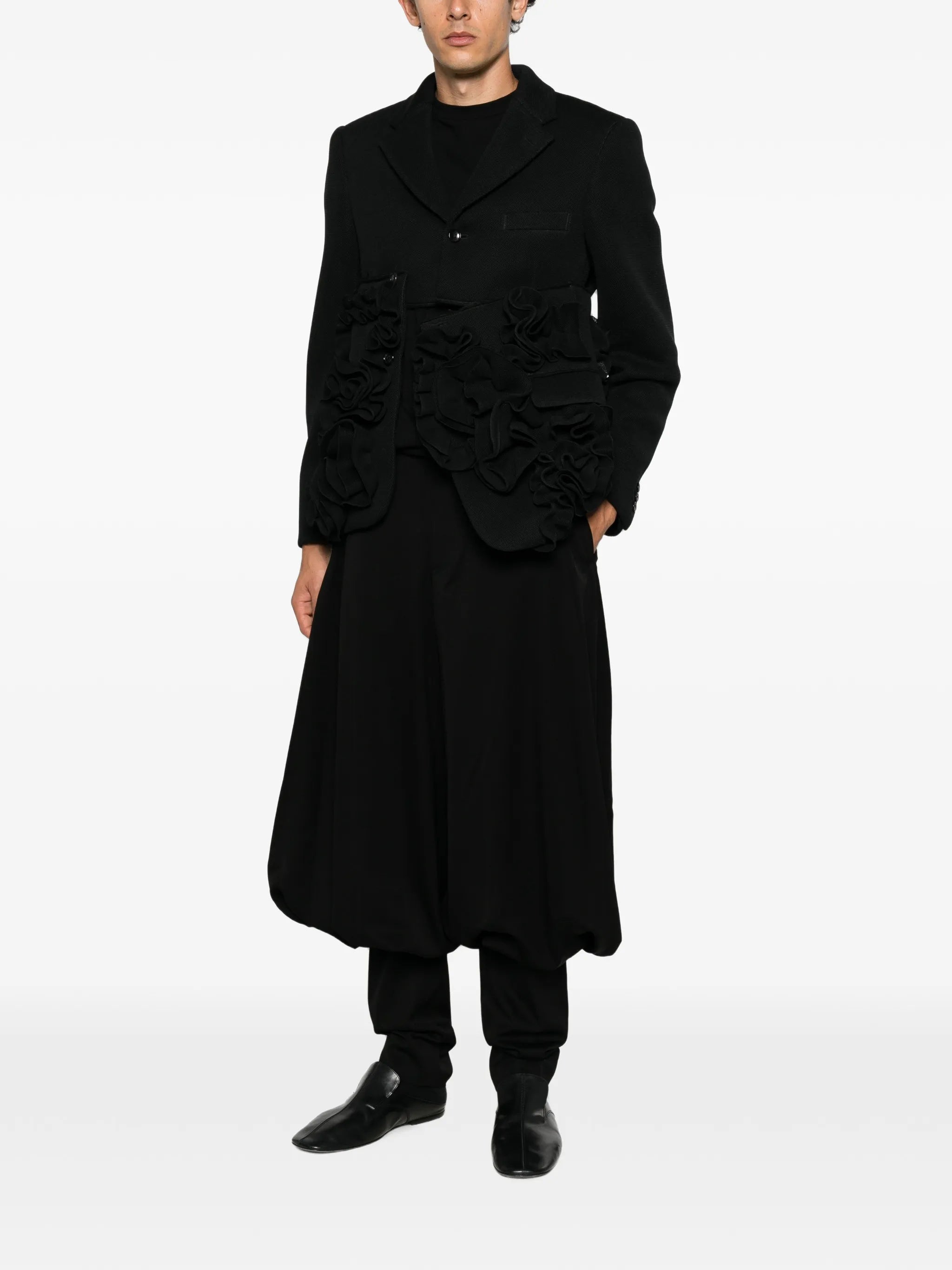 ruffled blazer