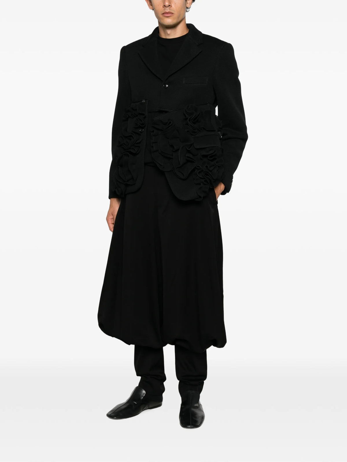 ruffled blazer