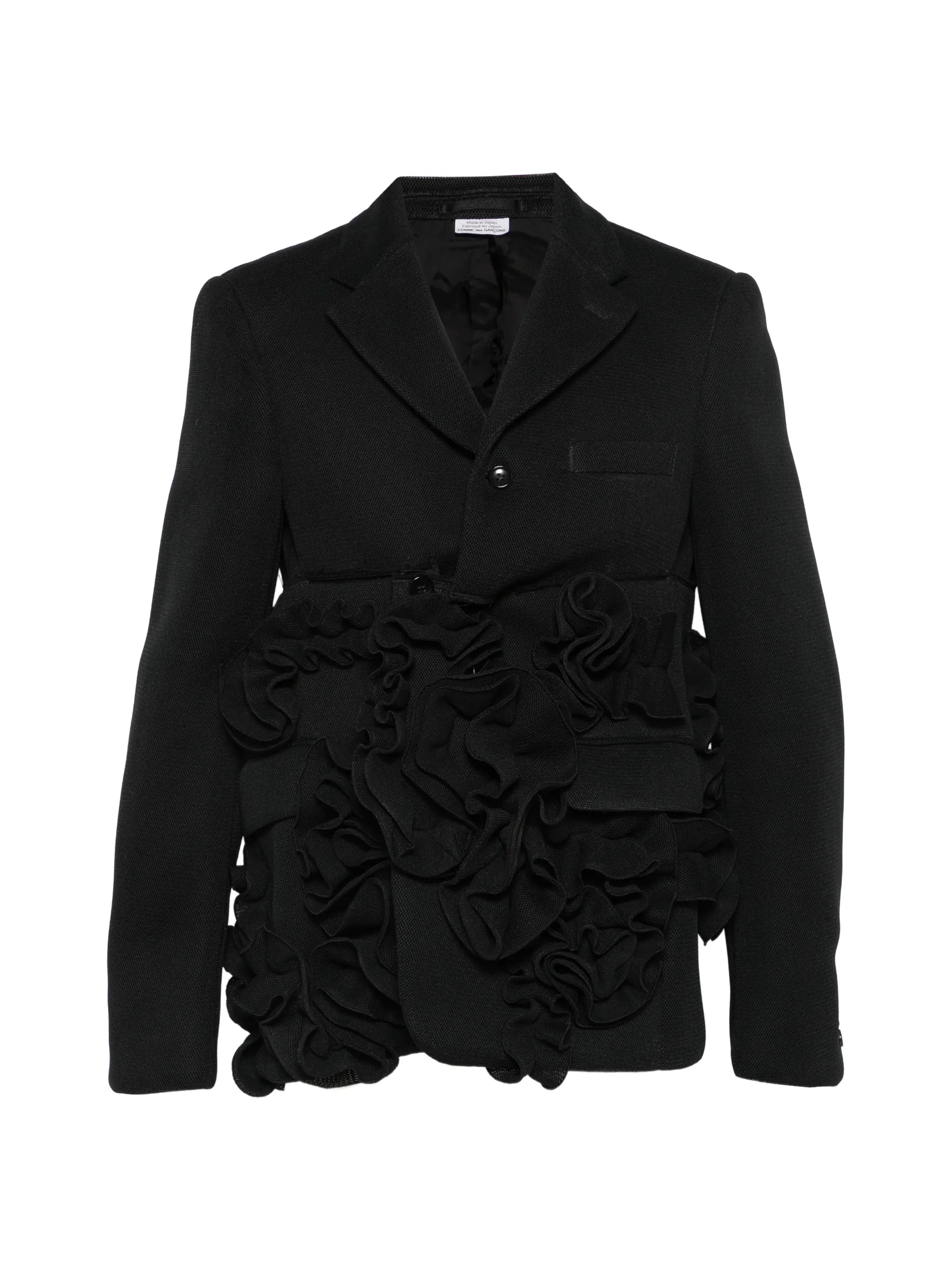 ruffled blazer