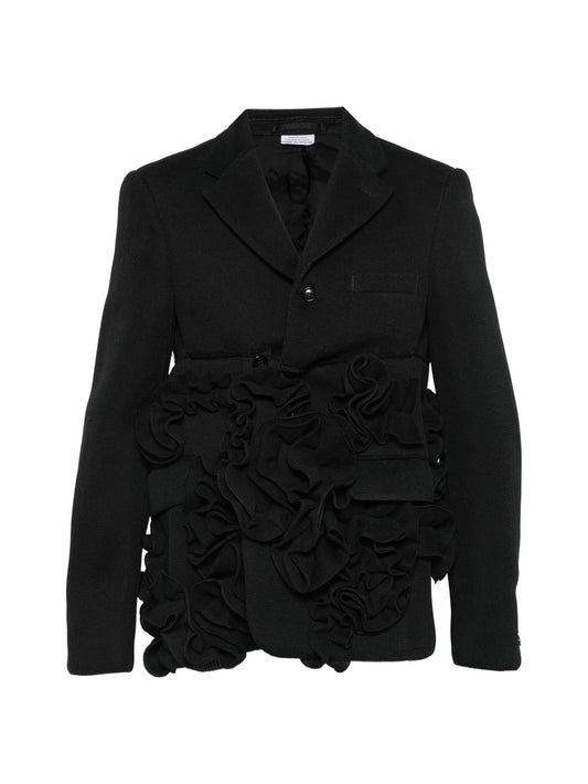 ruffled blazer