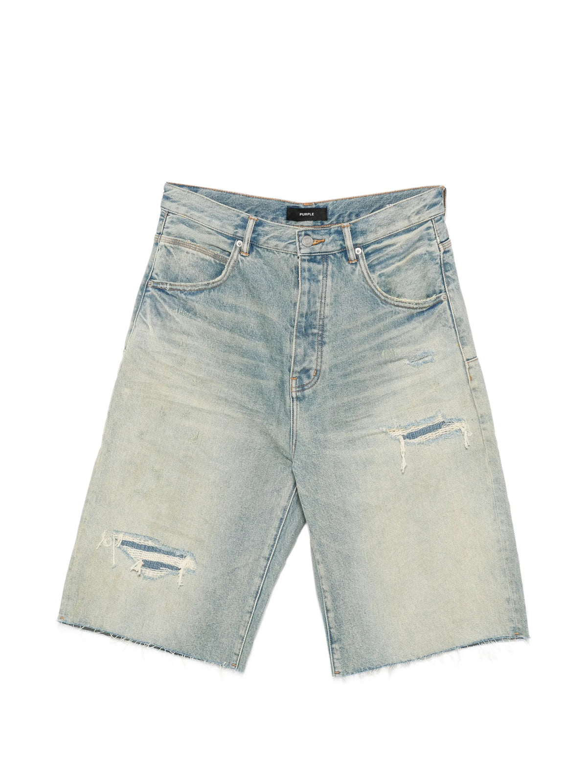 distressed raw-cut shorts