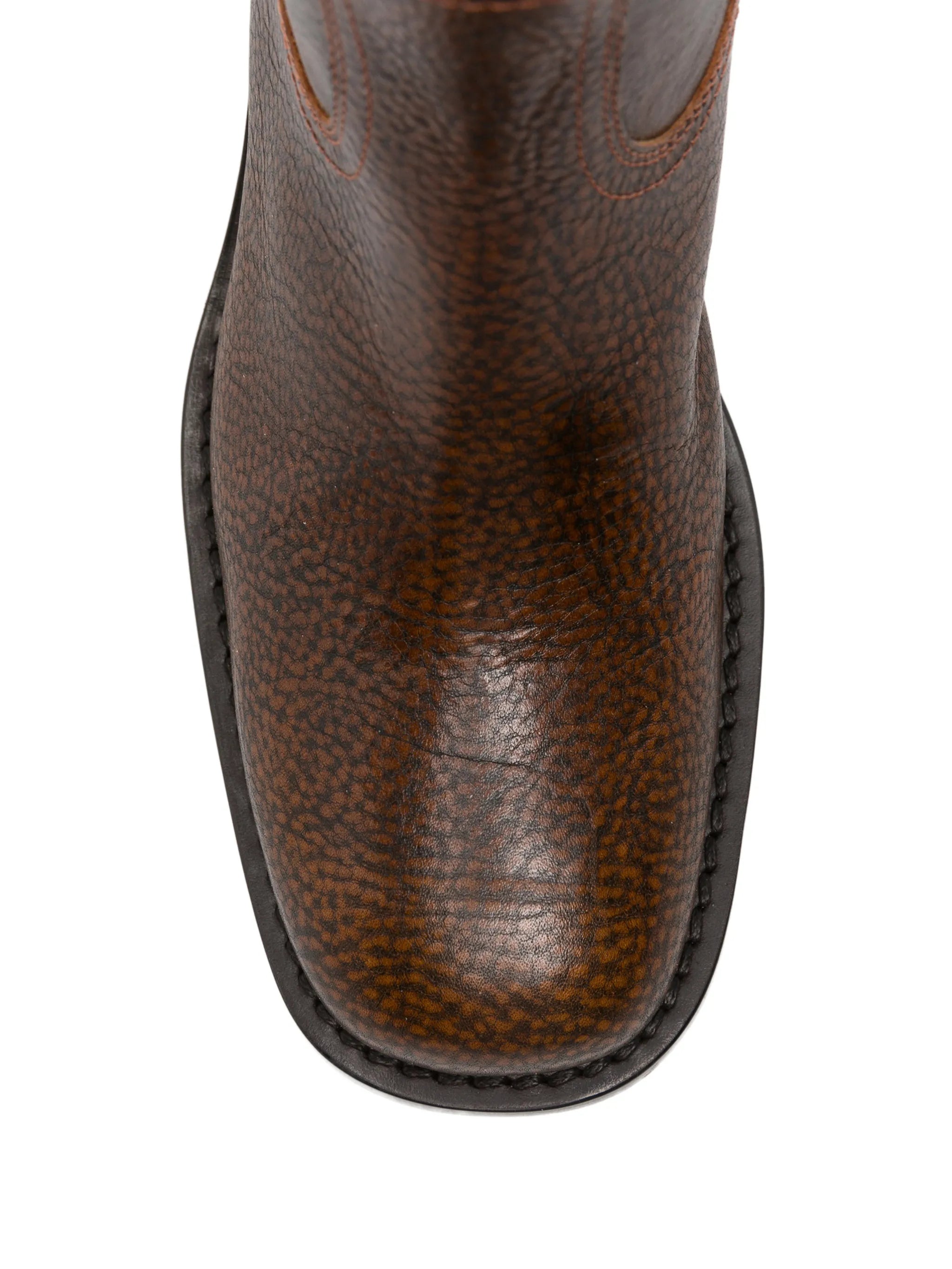 grainy leather boots
