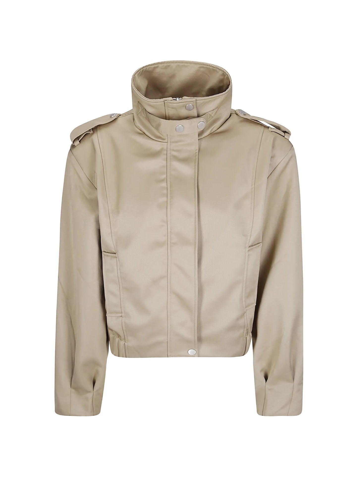 high-neck bomber jacket