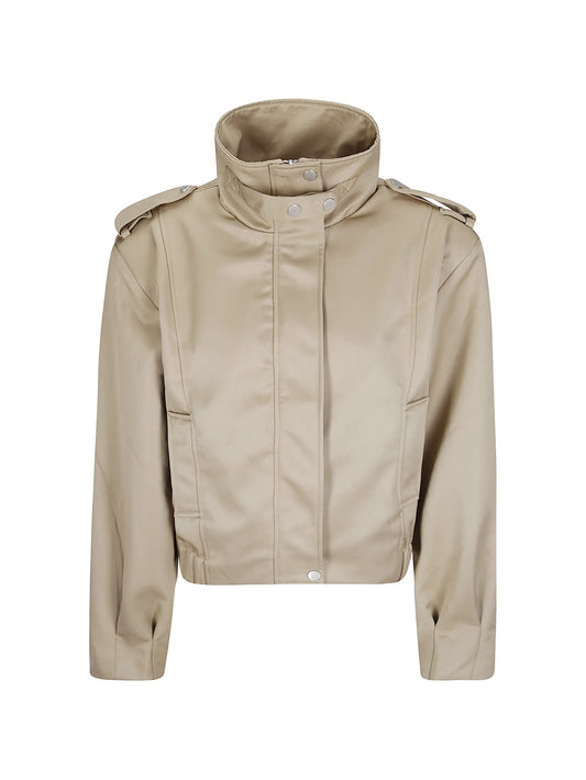 high-neck bomber jacket
