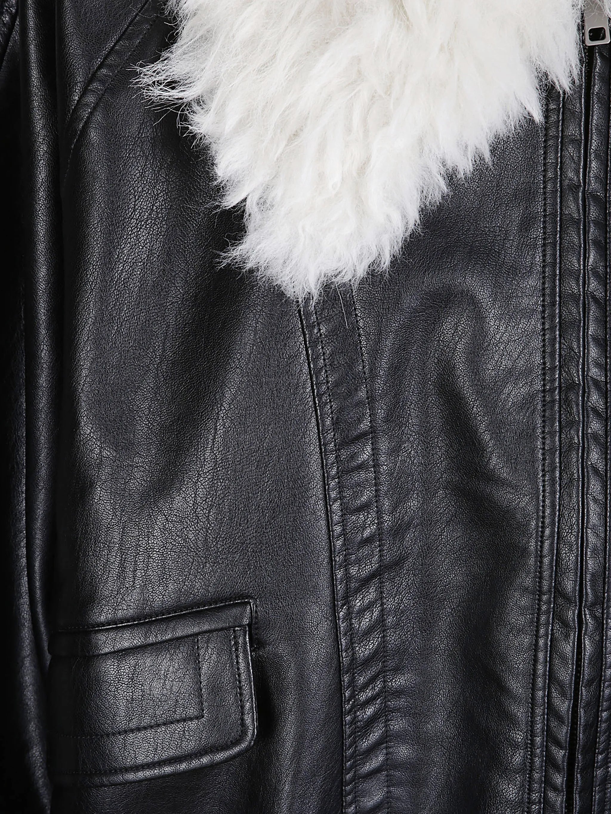 Rioni faux-fur-collar bomber jacket