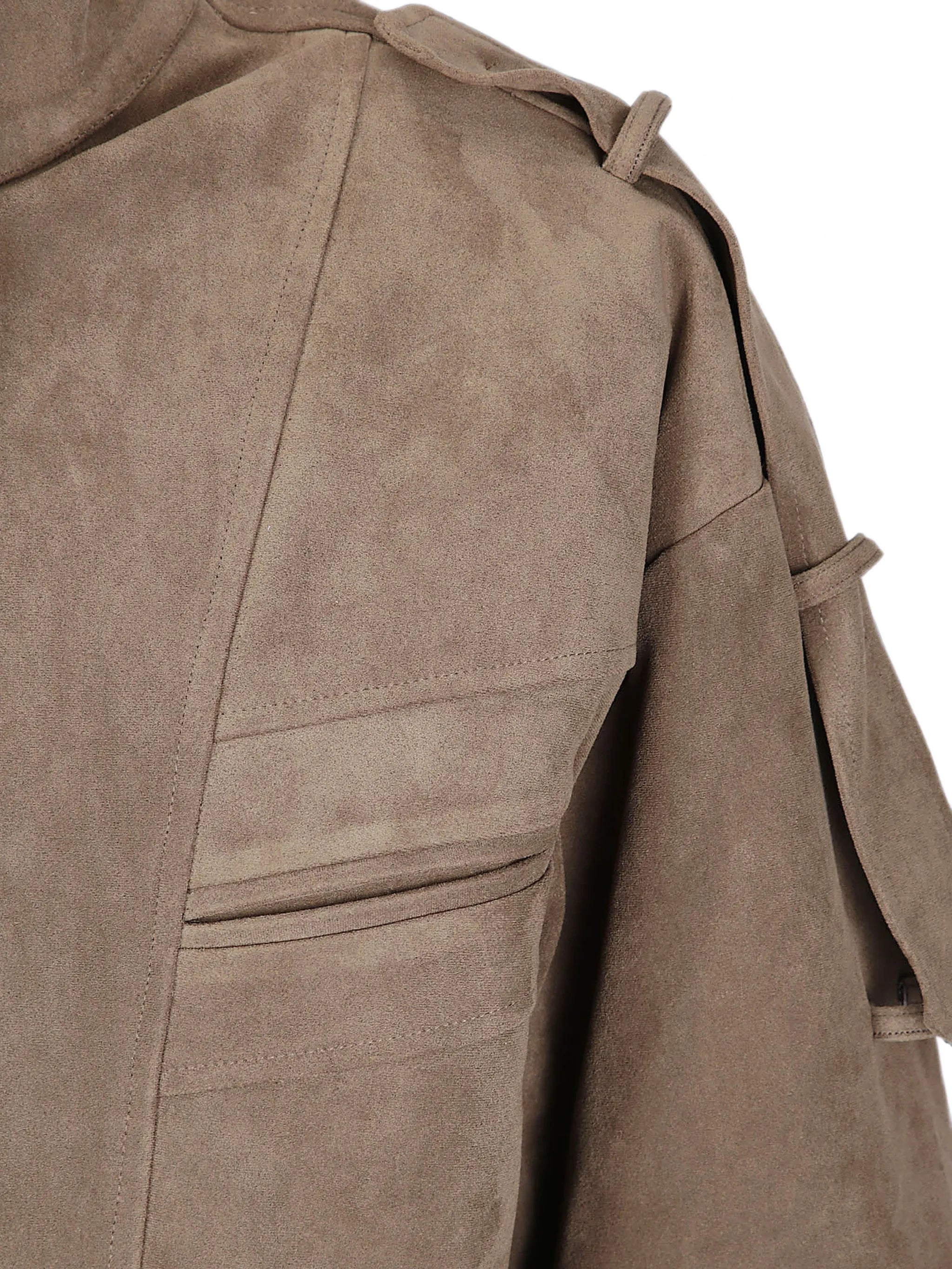 Tova faux-suede bomber jacket