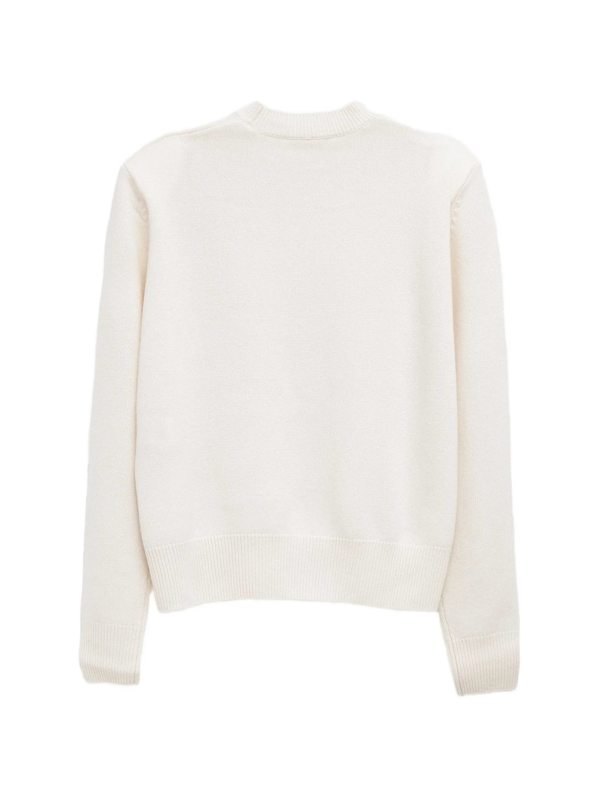 Rafaela padded knit sweater - ivory