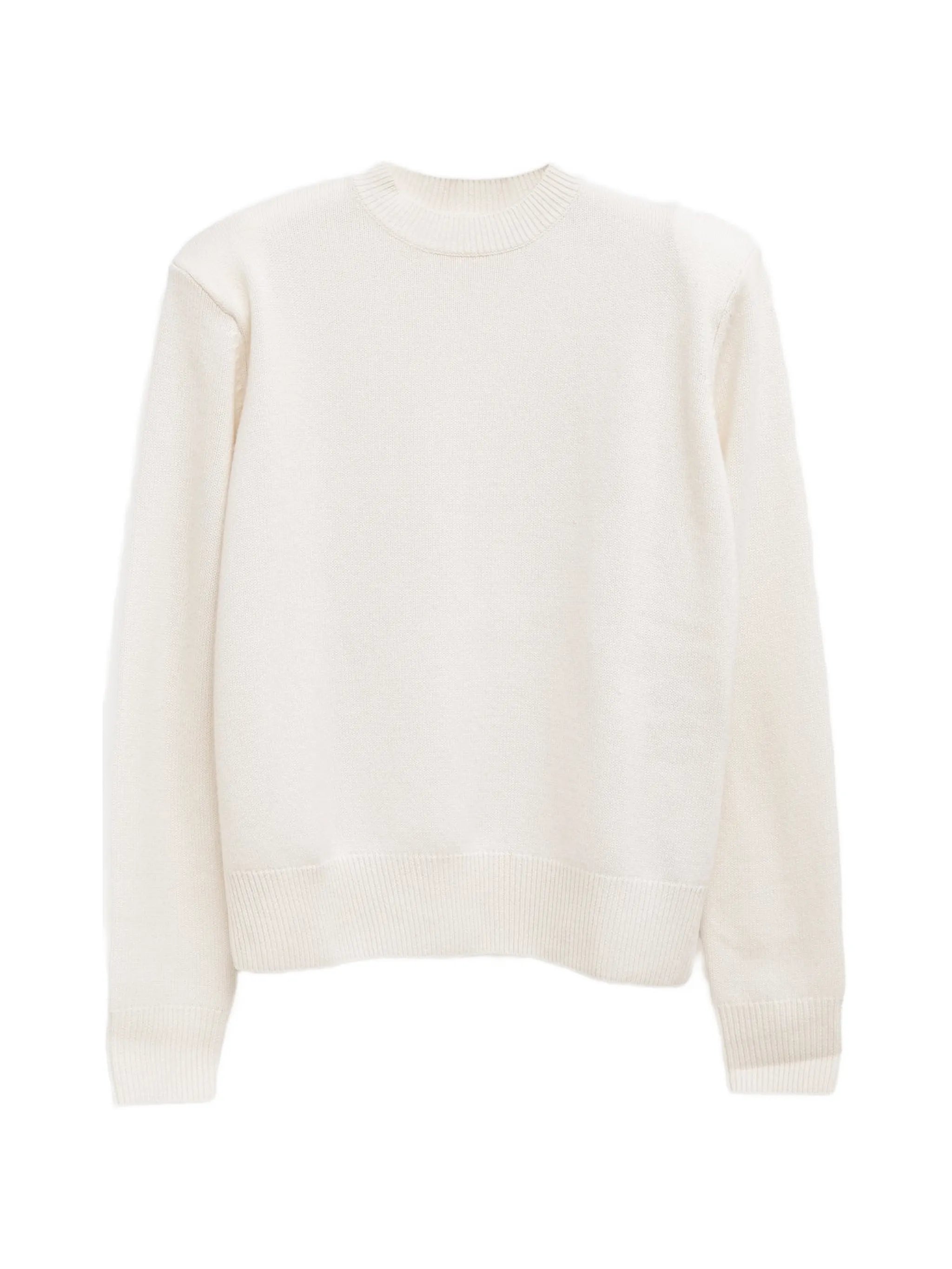 Rafaela padded knit sweater - ivory
