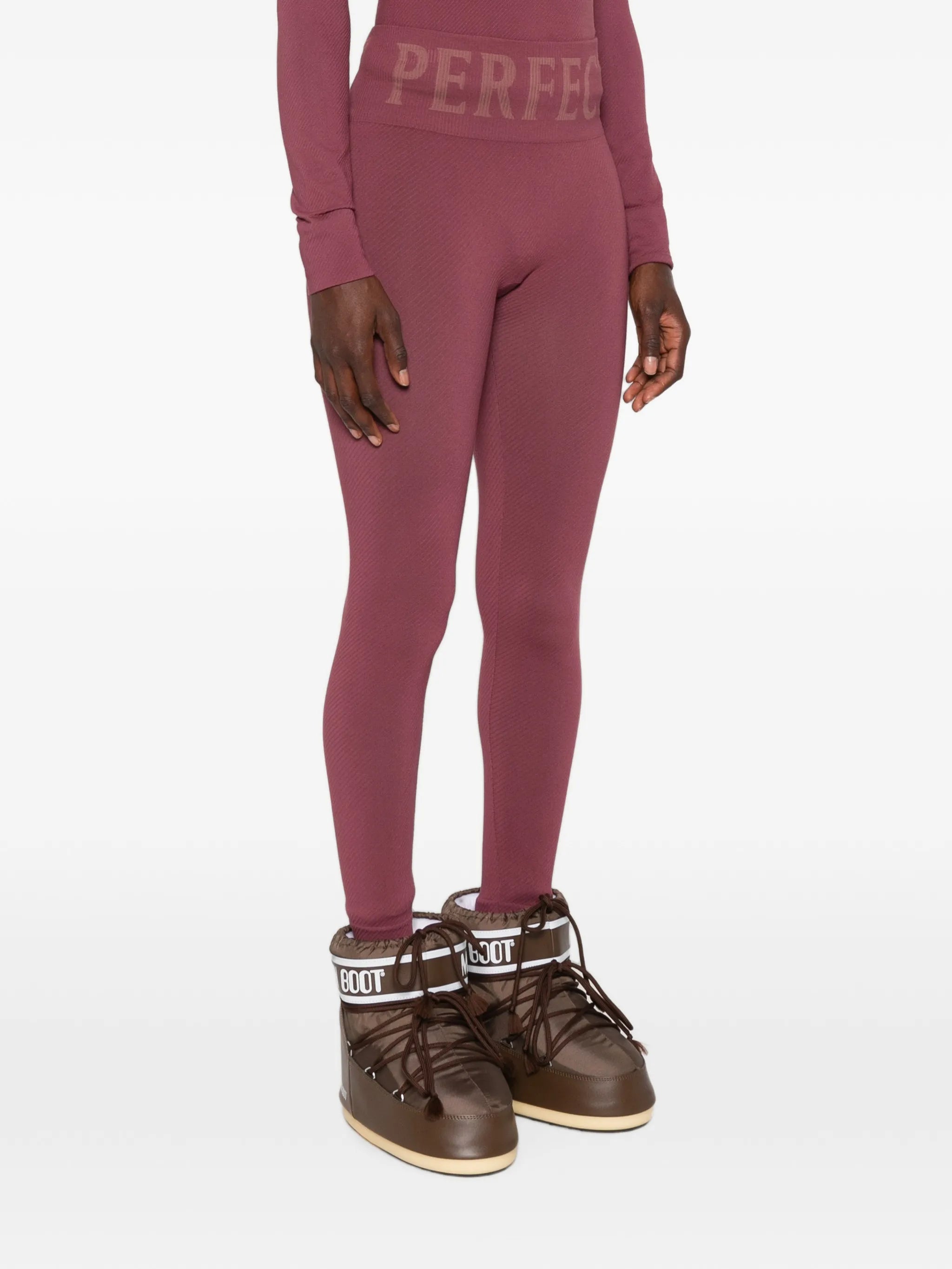 logo-waistband ski leggings