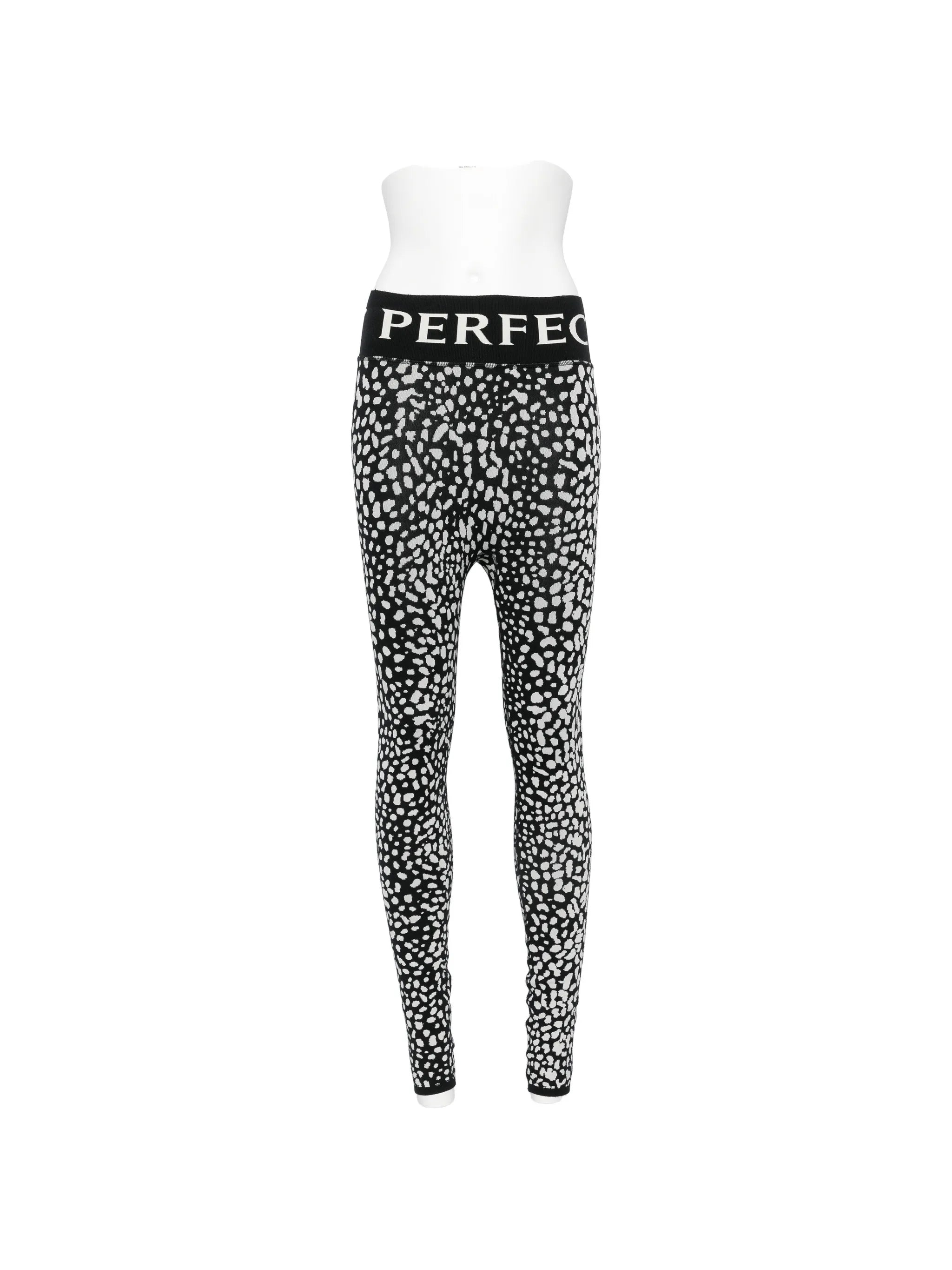leopard-print jacquard leggings