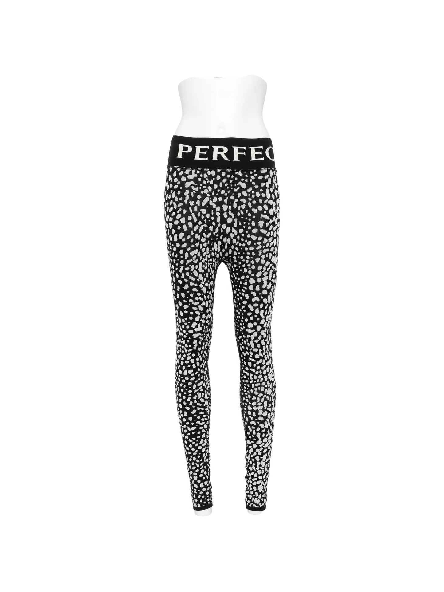 leopard-print jacquard leggings
