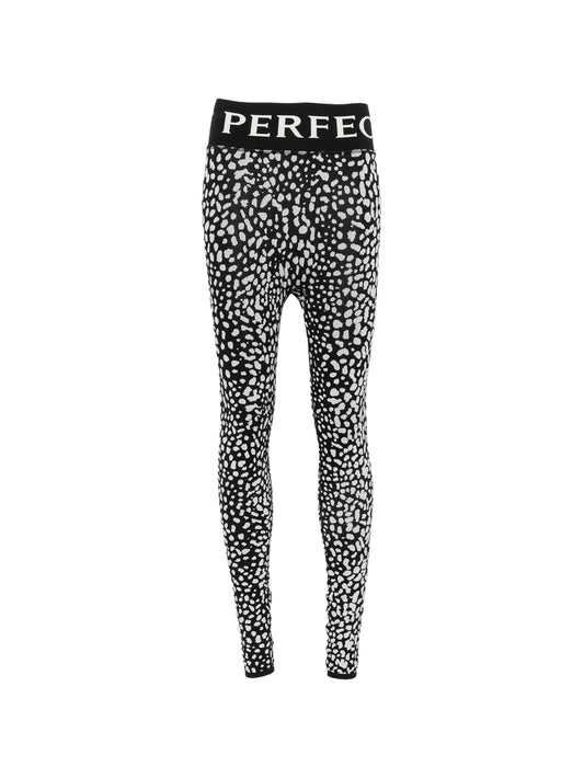 leopard-print jacquard leggings