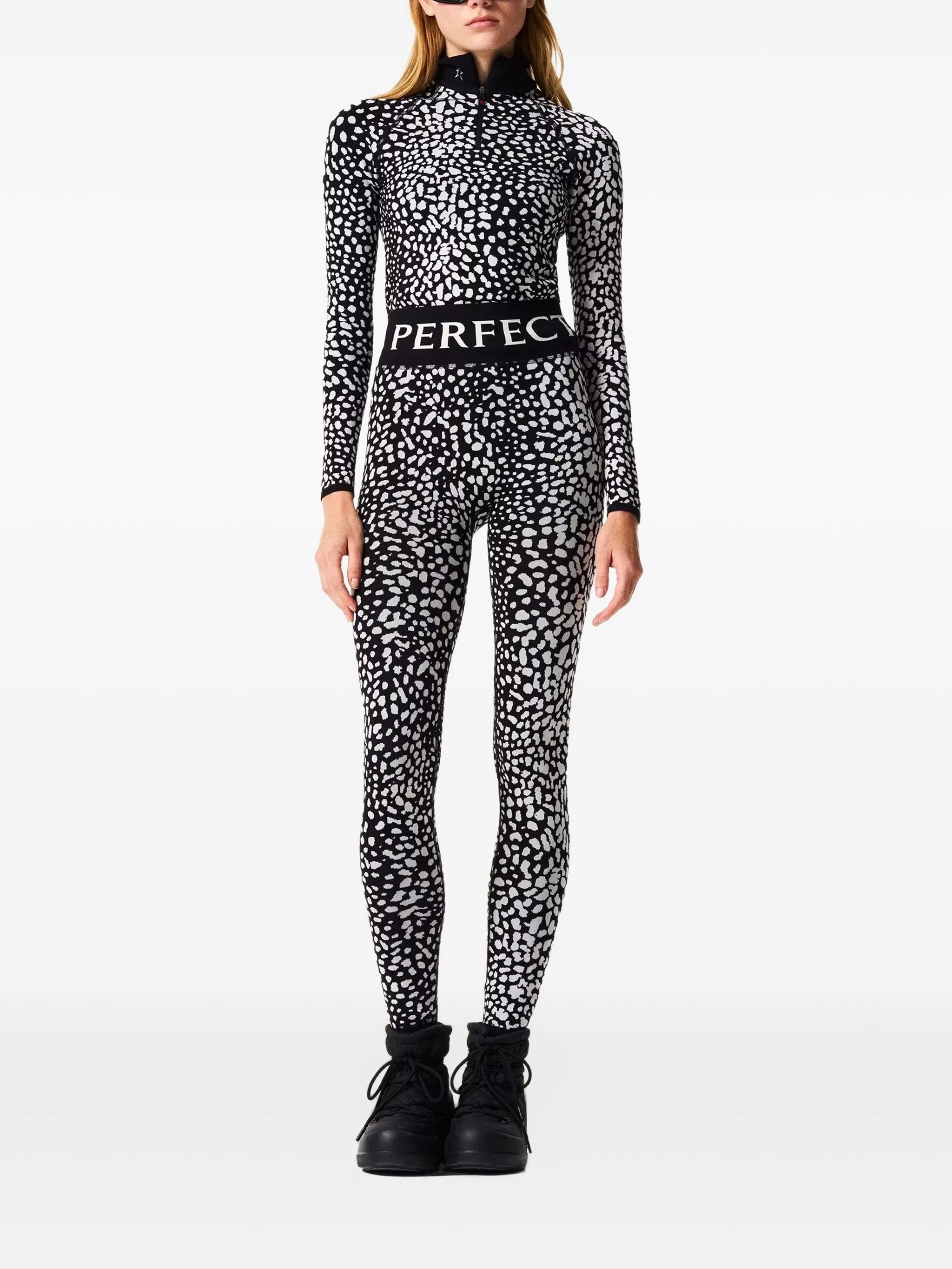 jacquard base-layer leggings