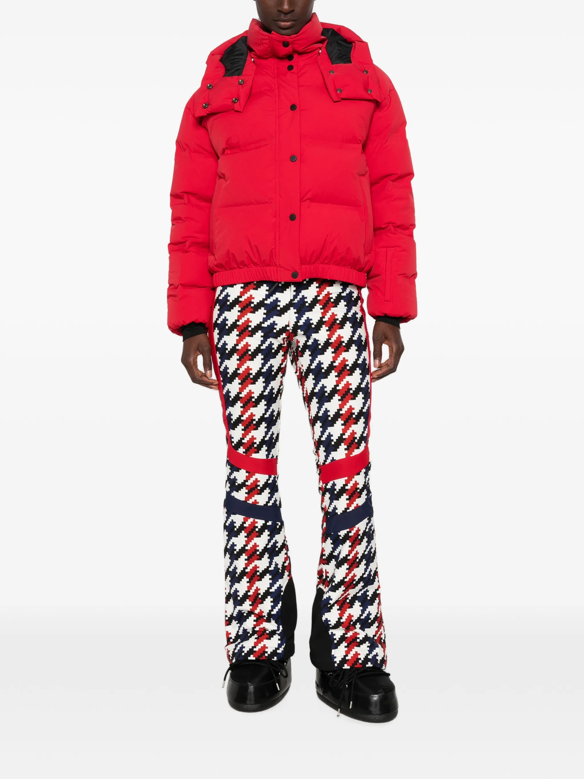 Aurora houndstooth-print ski pants