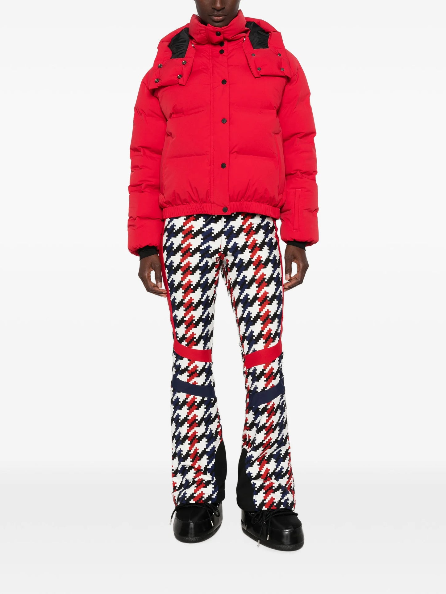 Aurora houndstooth-print ski pants