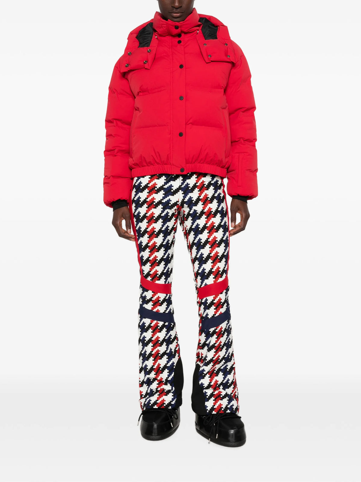 Aurora houndstooth-print ski pants