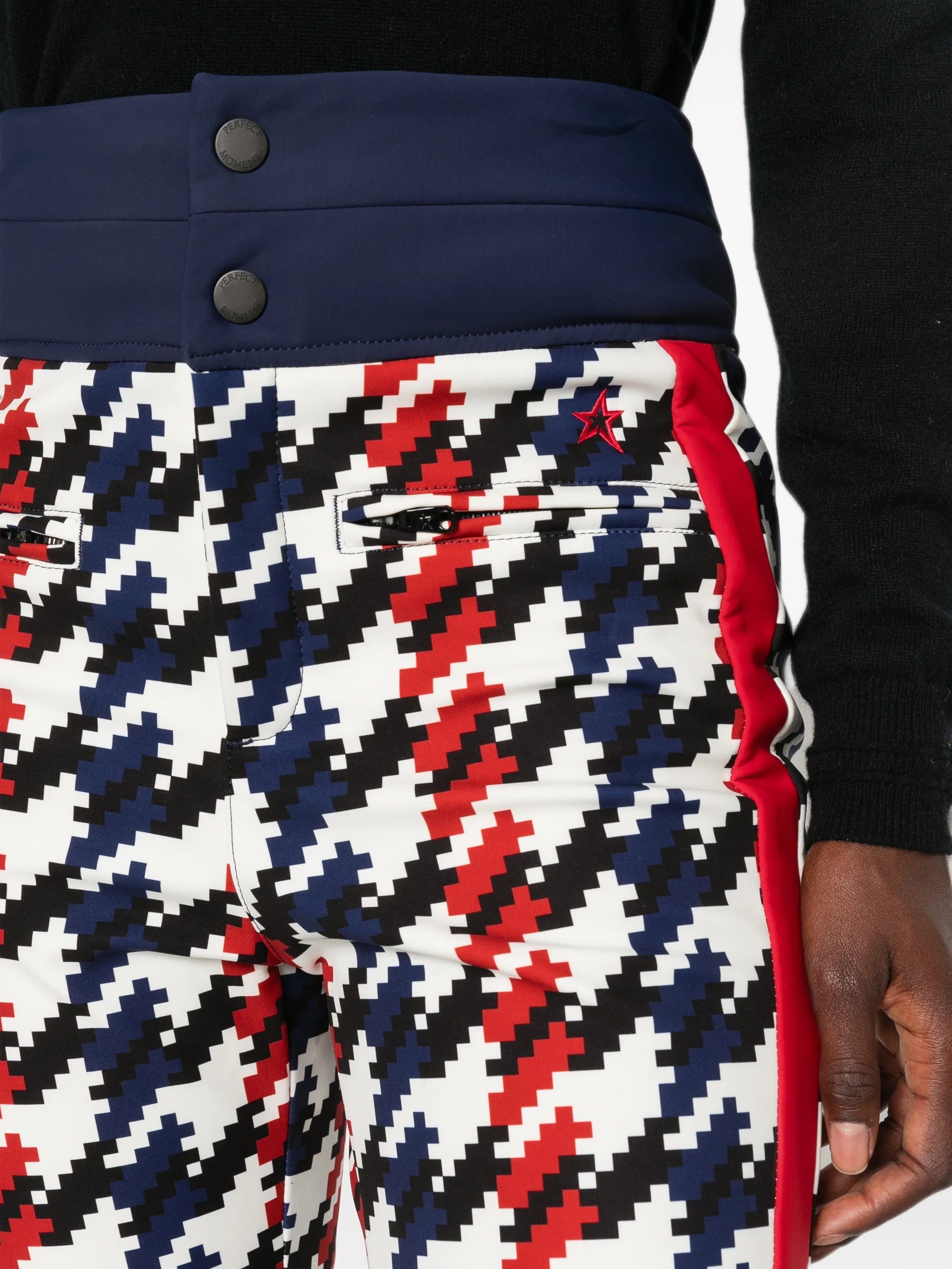 Aurora houndstooth-print ski pants