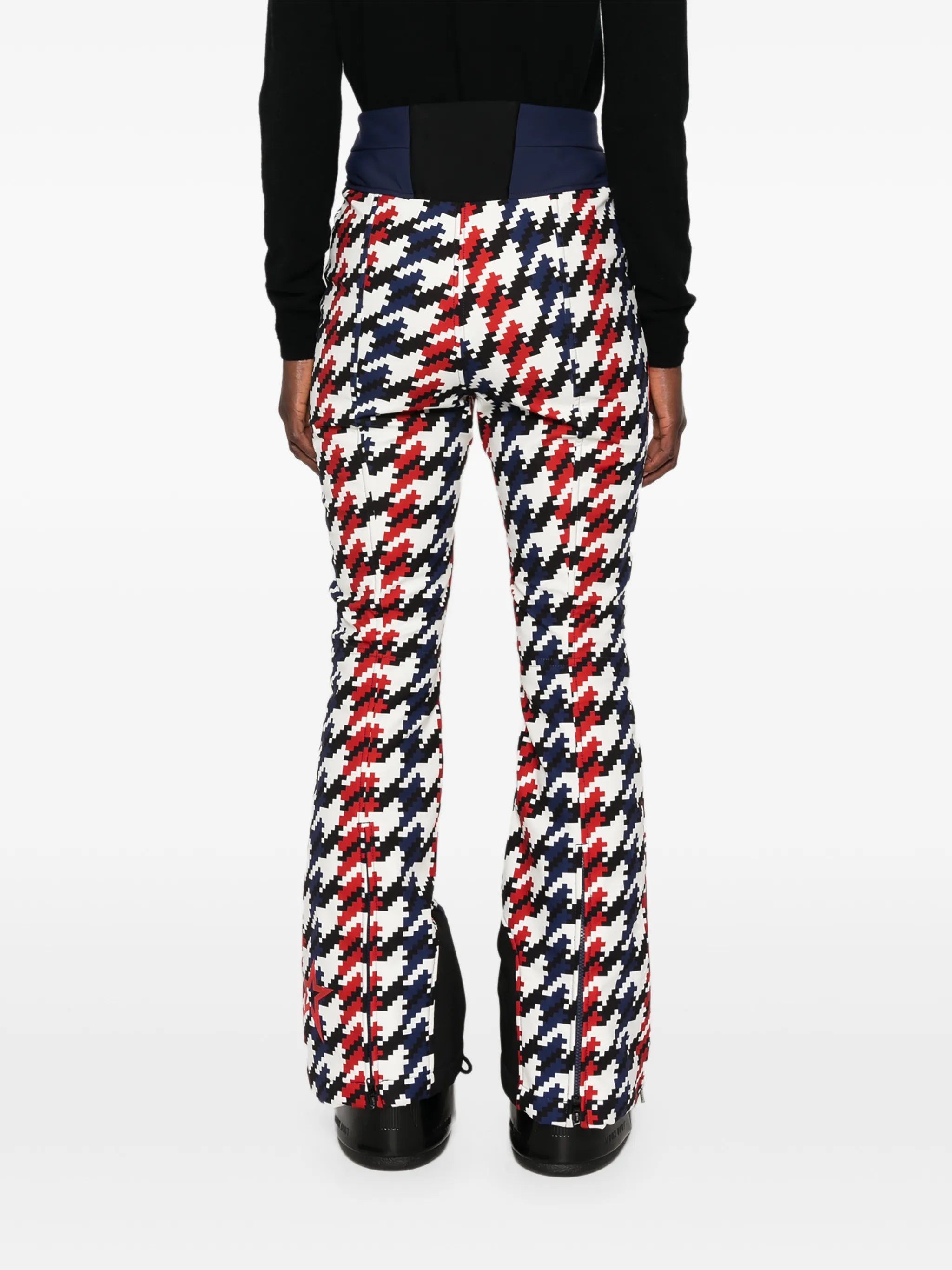 Aurora houndstooth-print ski pants