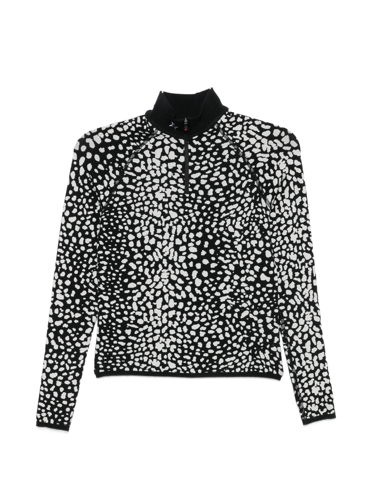 leopard-print jacquard top
