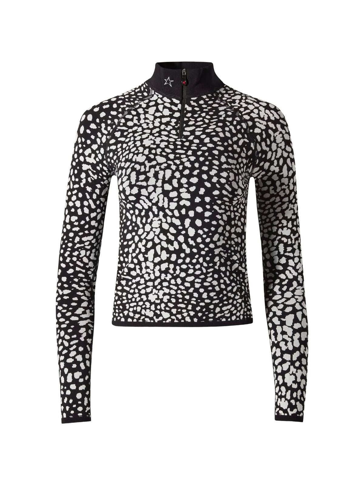 leopard-print jacquard top