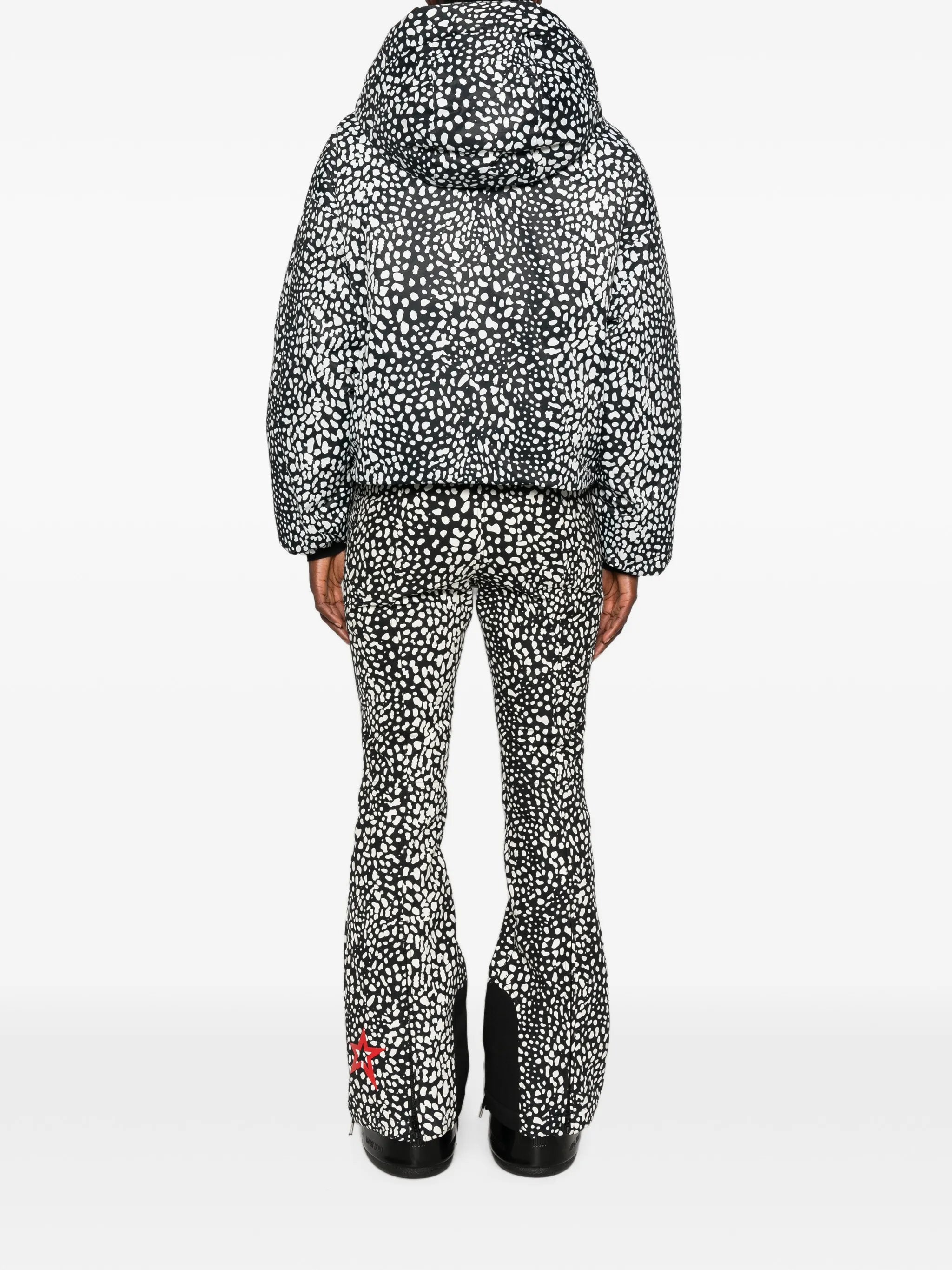 leopard-print Bubble ski jacket