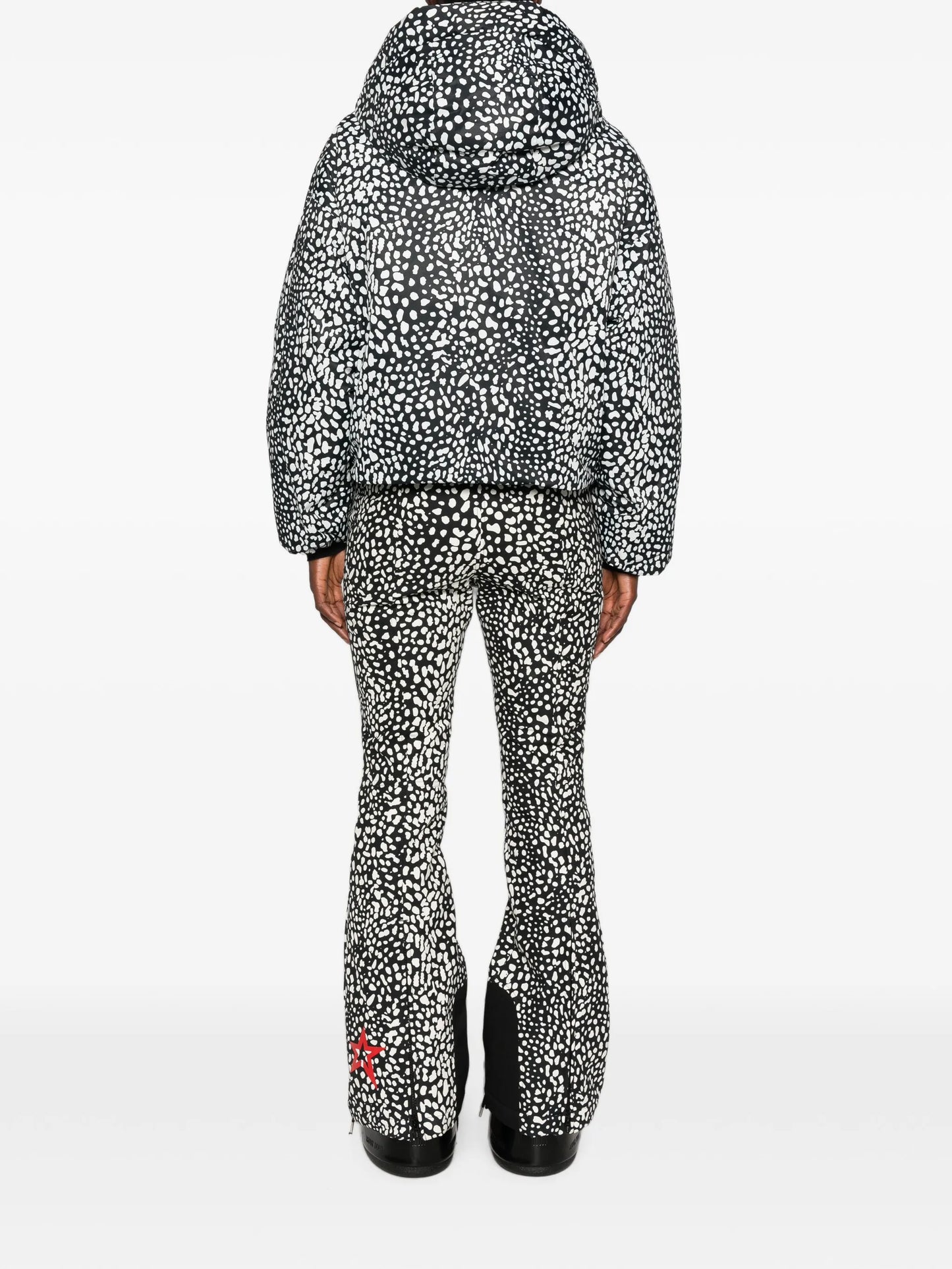 leopard-print Bubble ski jacket