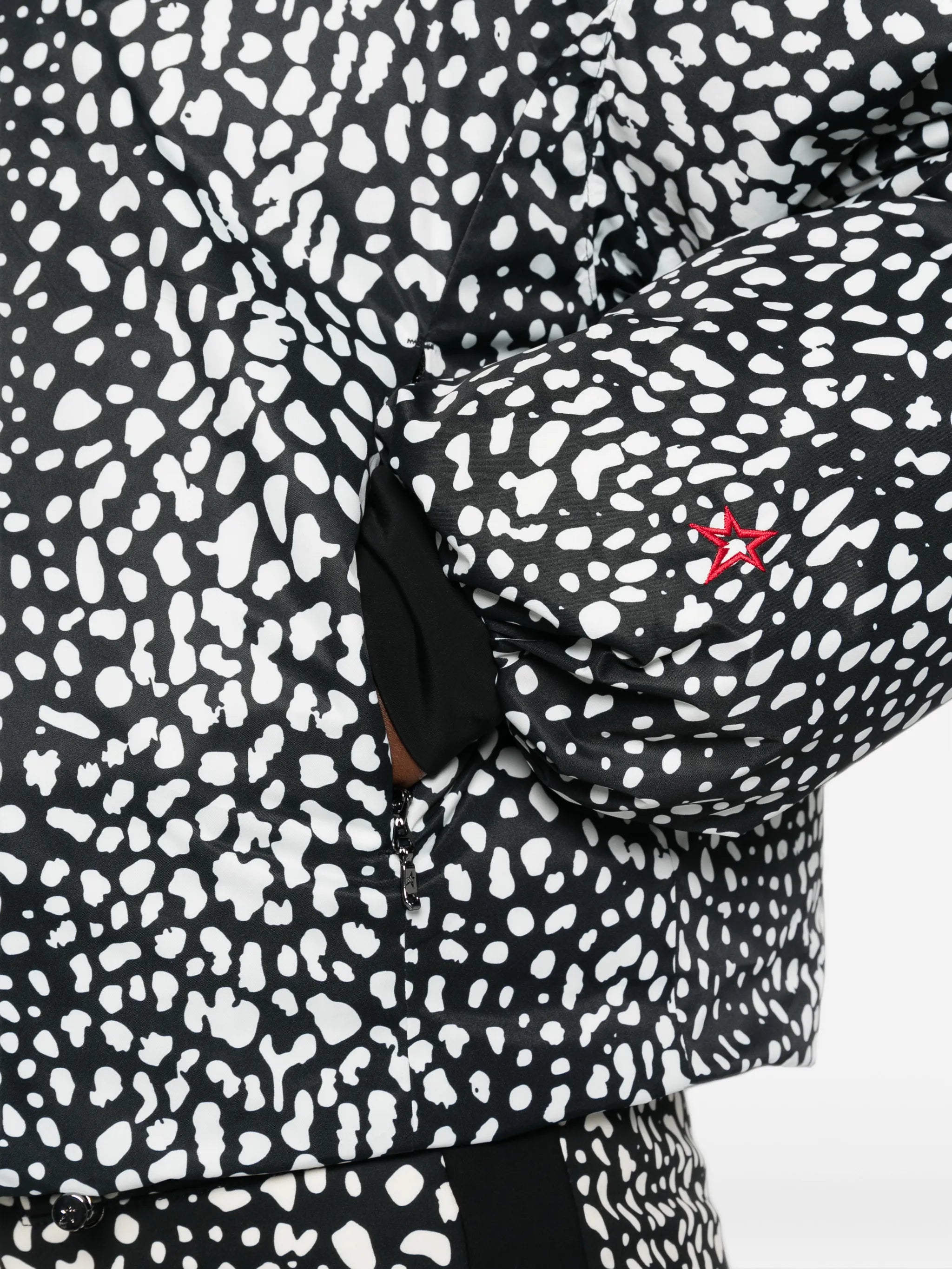 leopard-print Bubble ski jacket