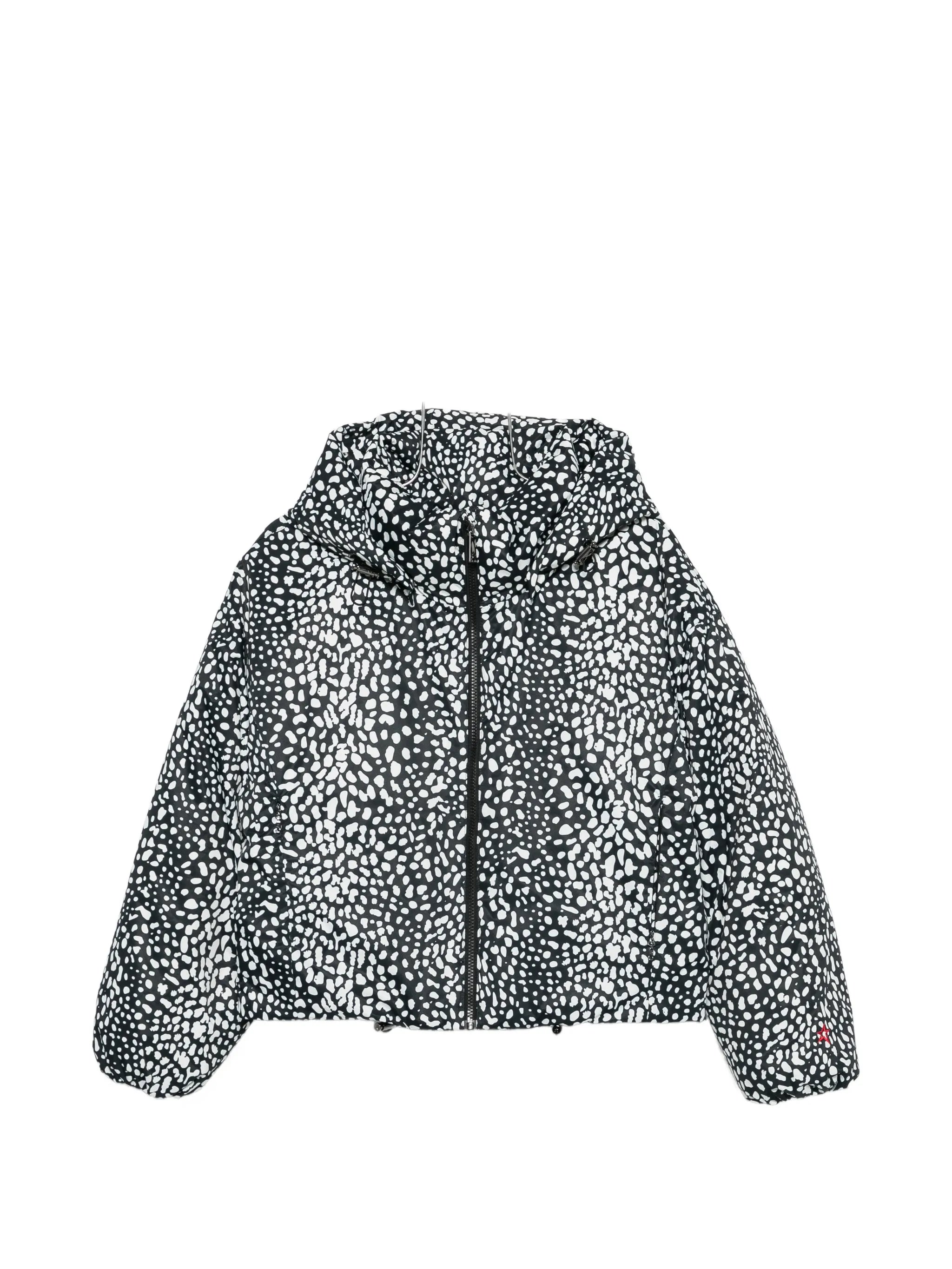 leopard-print Bubble ski jacket