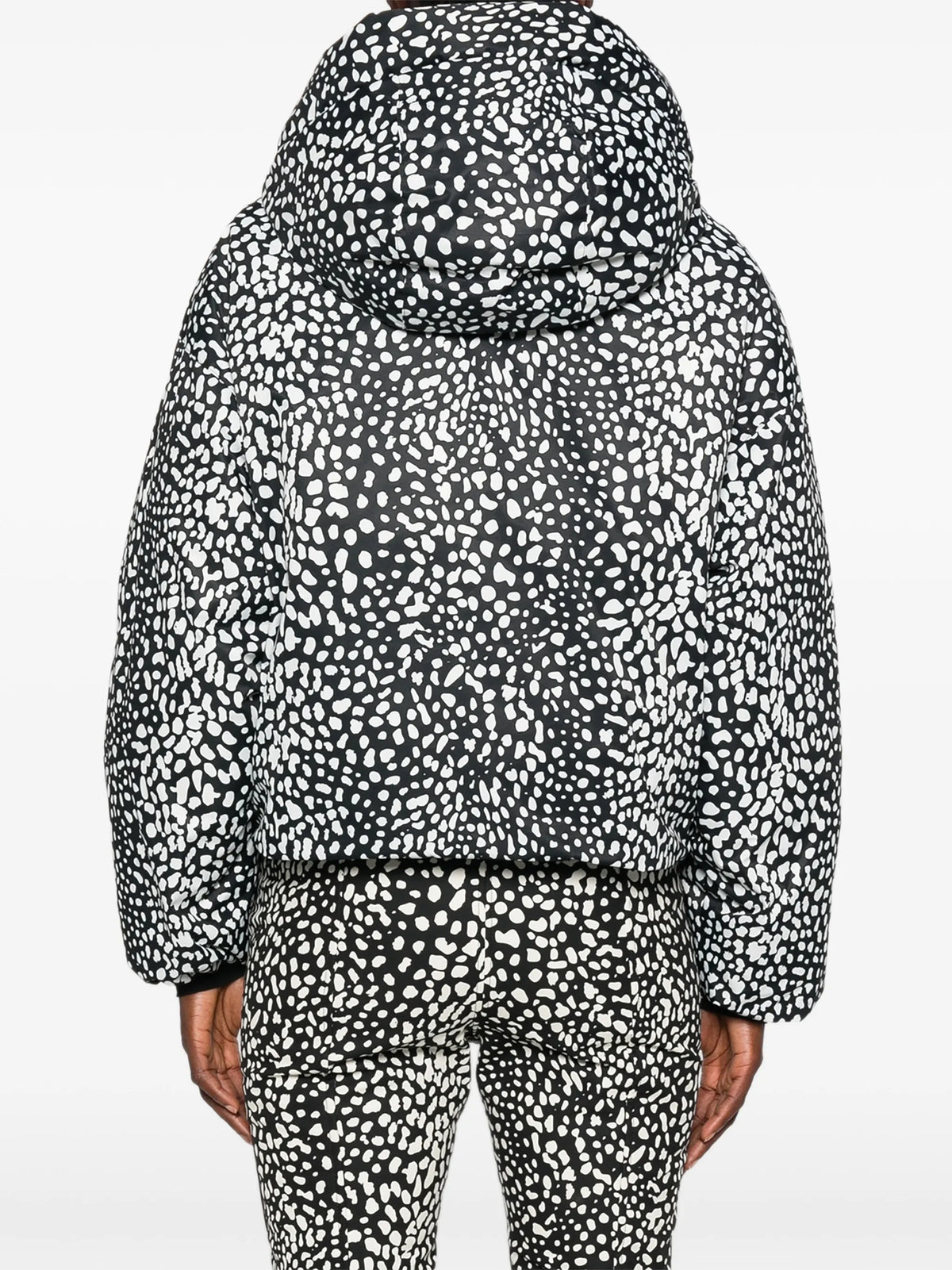 leopard-print Bubble ski jacket