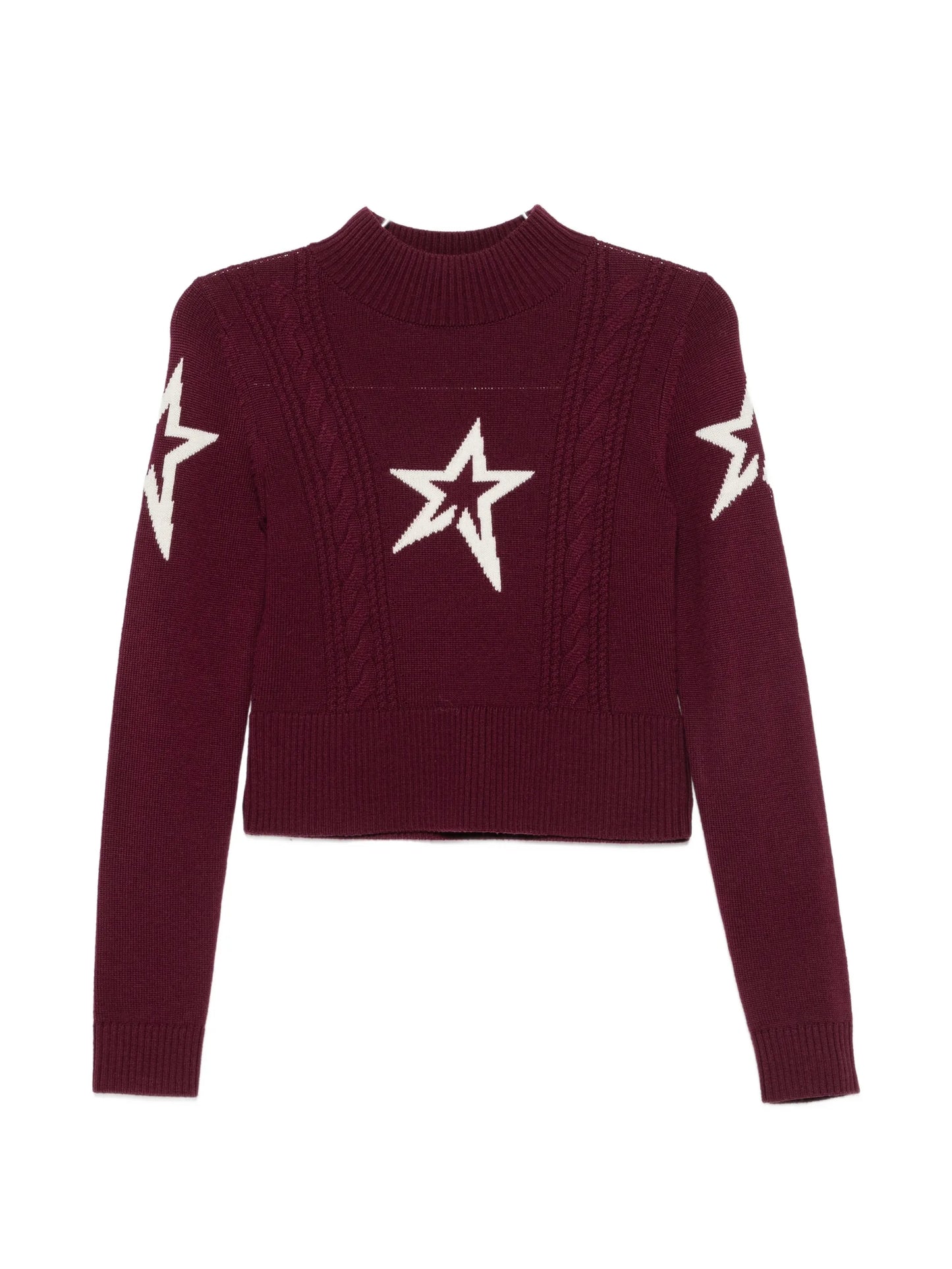 cable-knit star-intarsia sweater