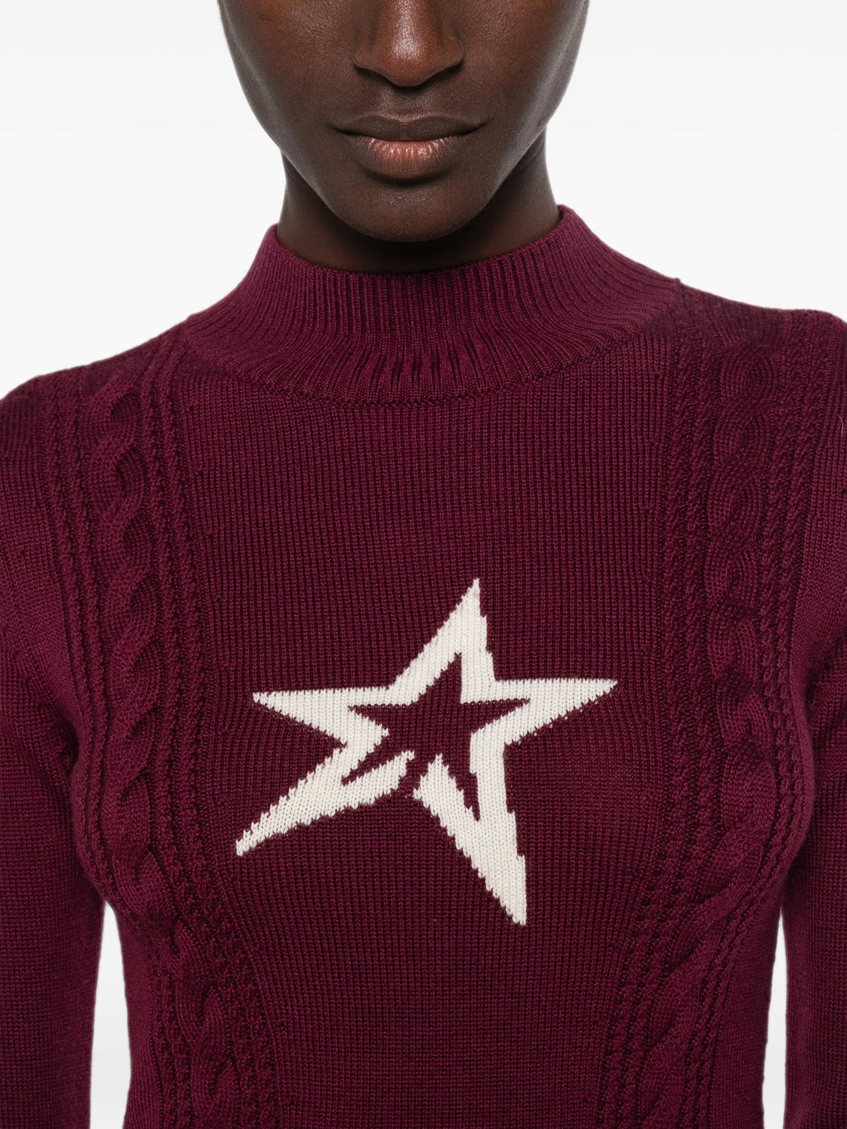 cable-knit star-intarsia sweater