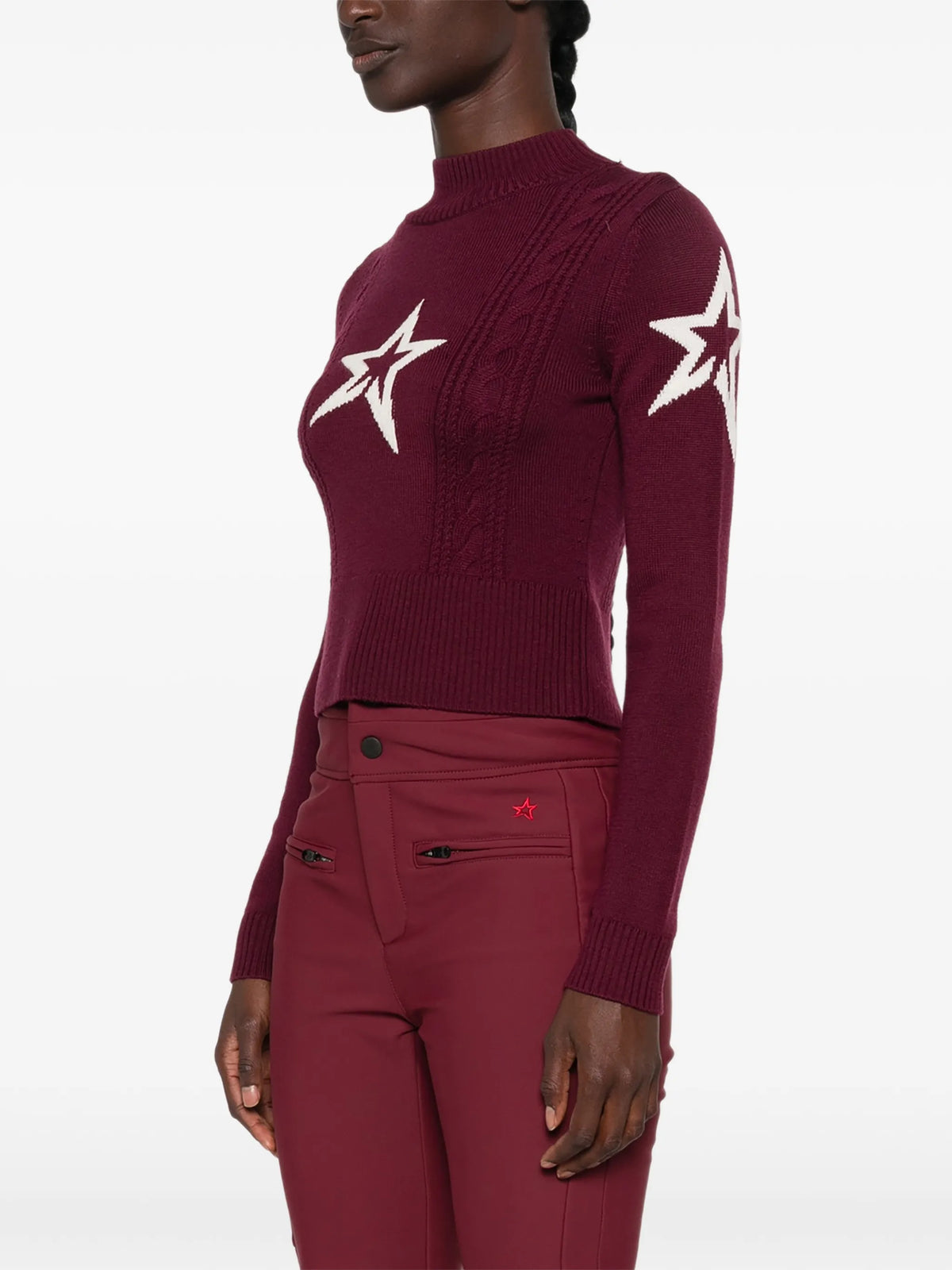 cable-knit star-intarsia sweater