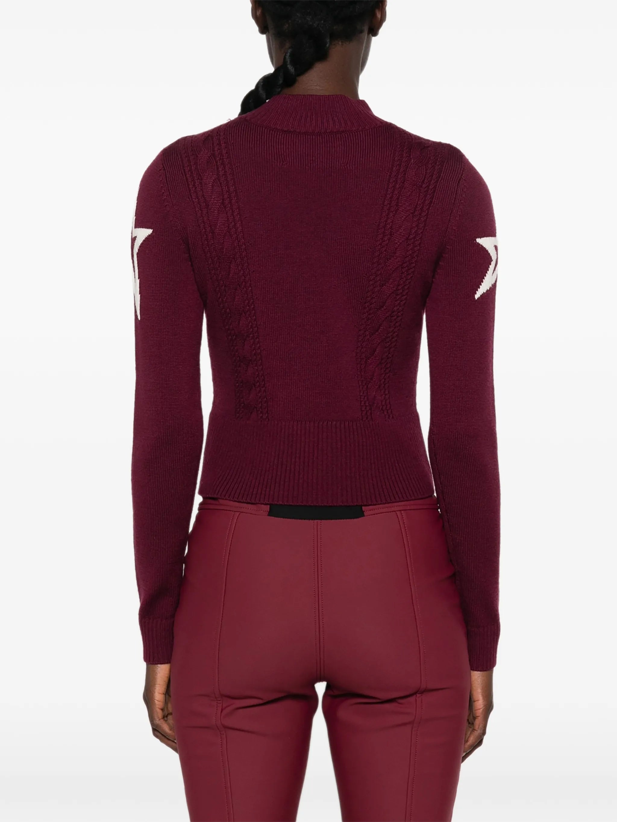 cable-knit star-intarsia sweater