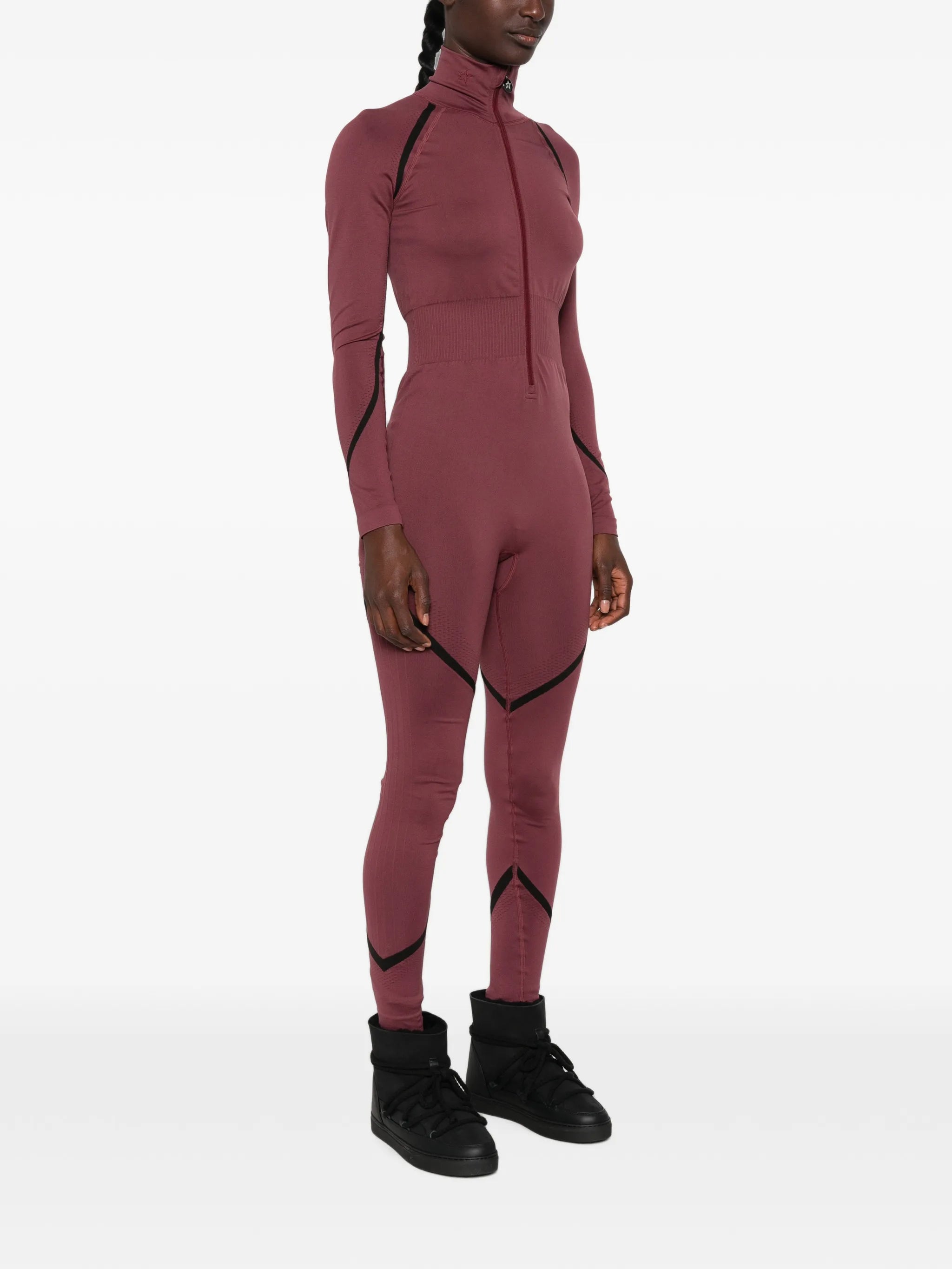 seamless panelled ski jumpsuit