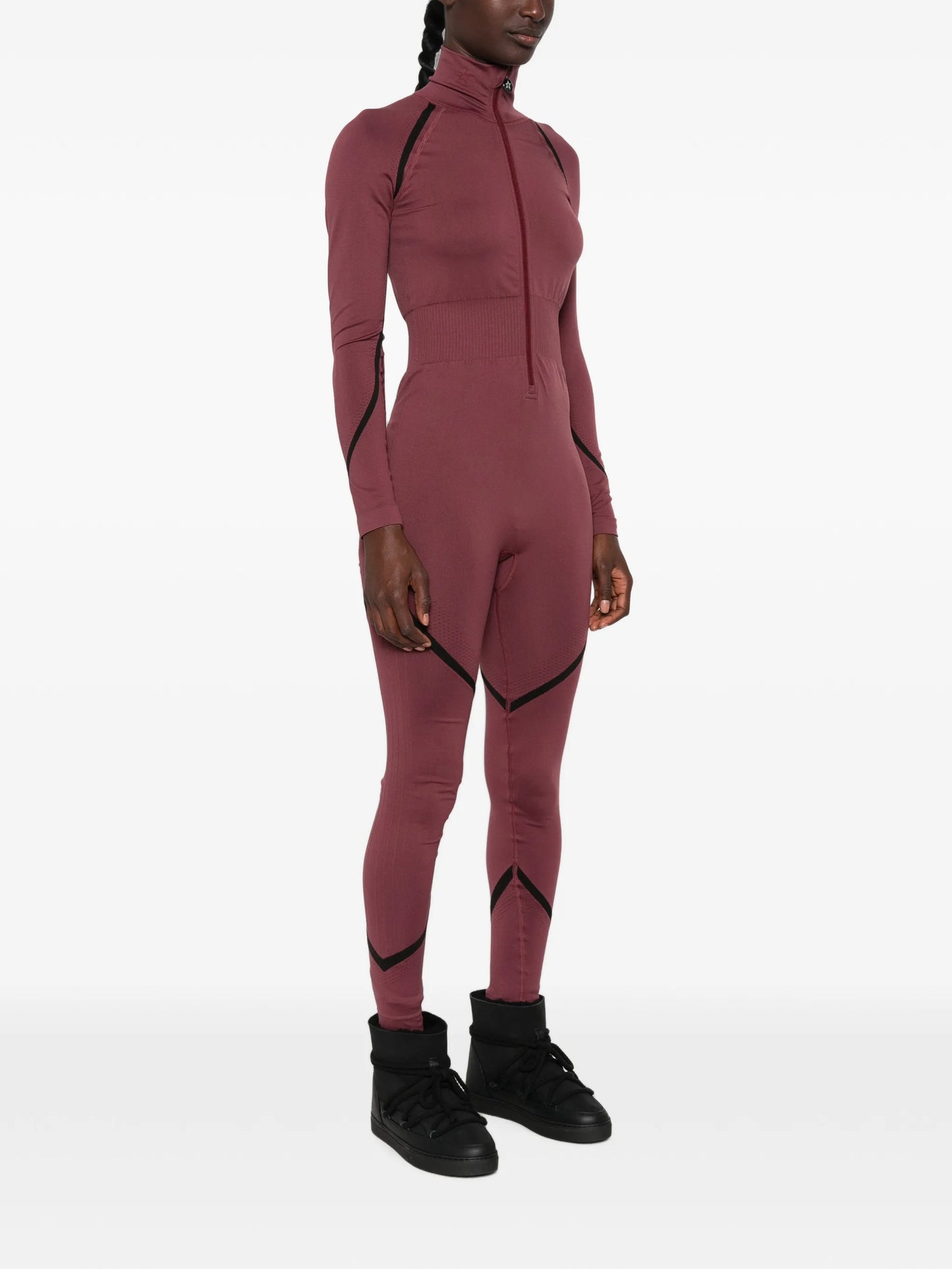 seamless panelled ski jumpsuit