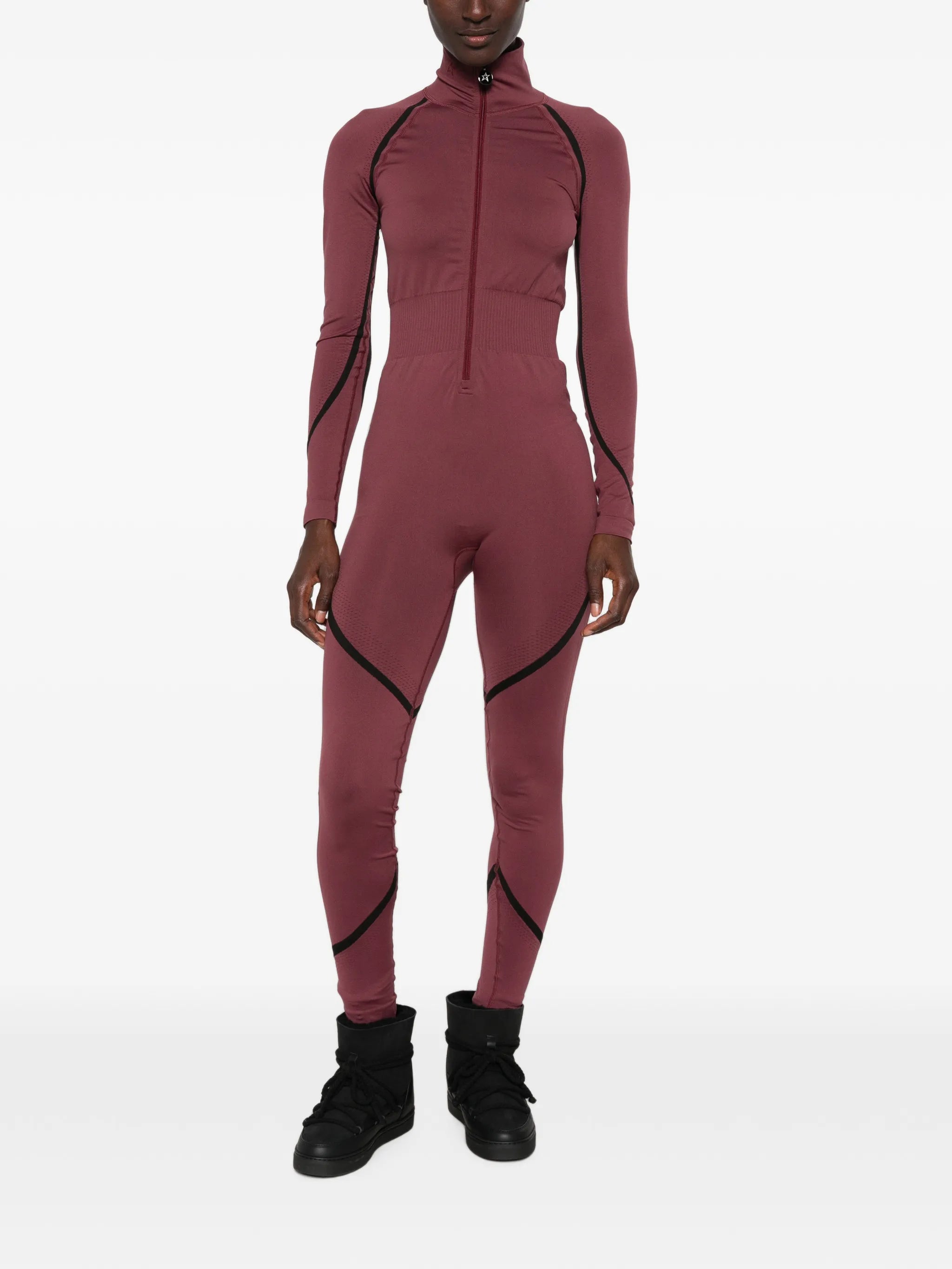 seamless panelled ski jumpsuit